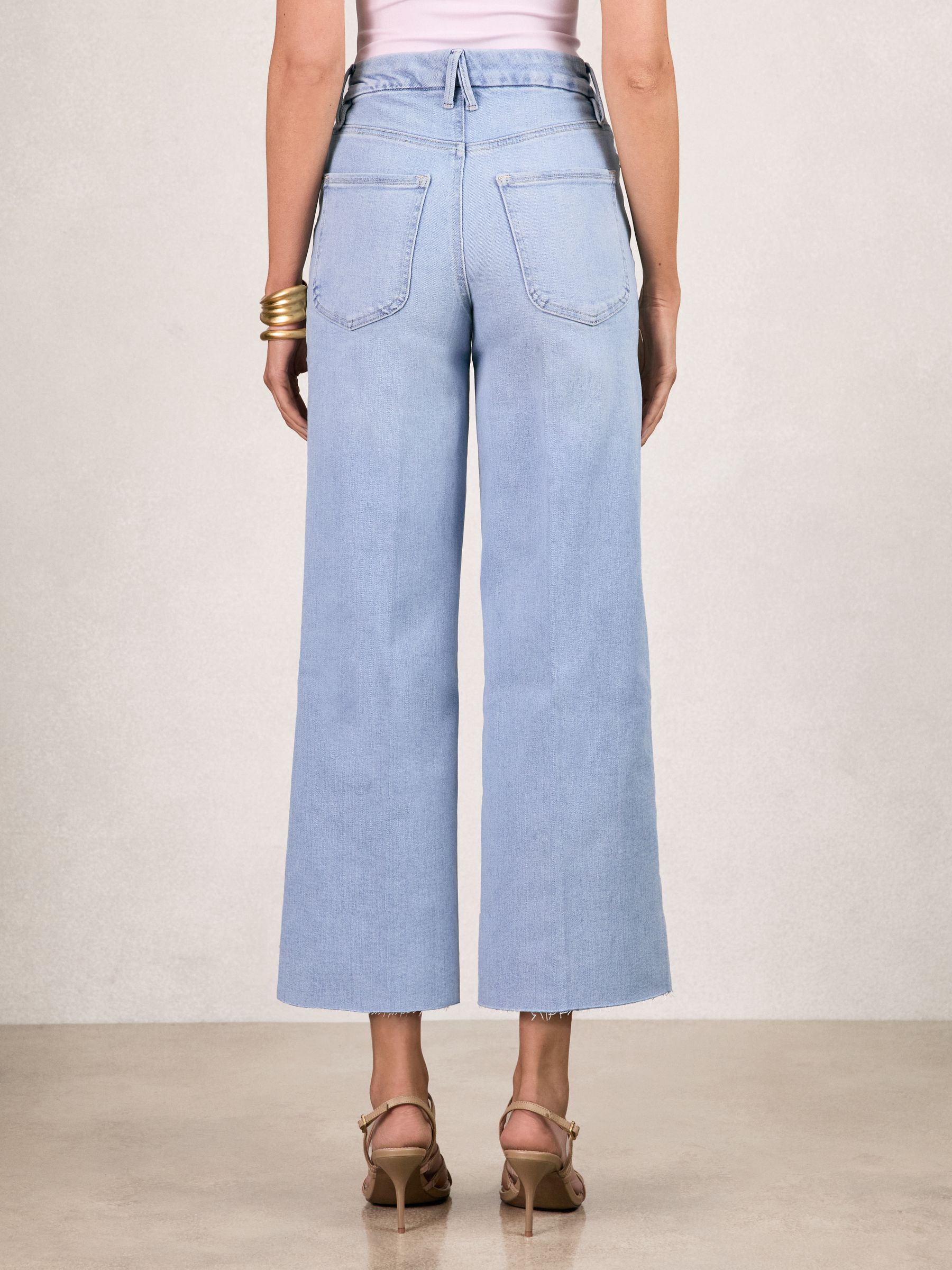 Good American Wide Compression Jeans in Indigo Blue - Image 4 of 5