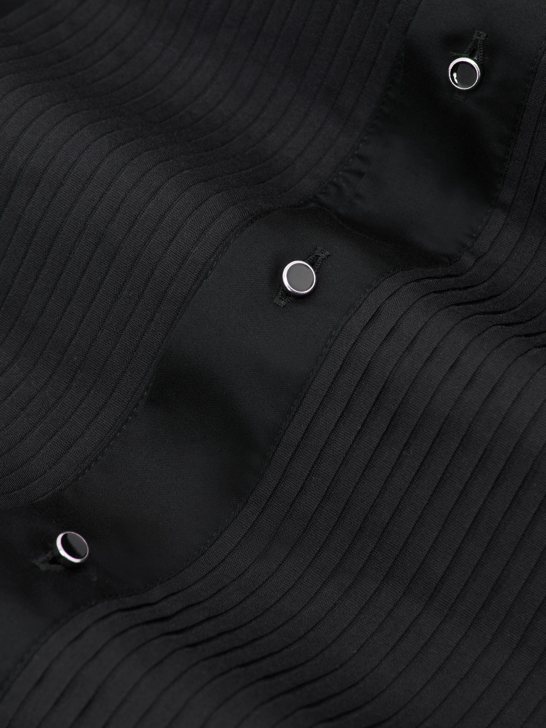 Slim Fit Cotton Dinner Shirt in Black - image 3