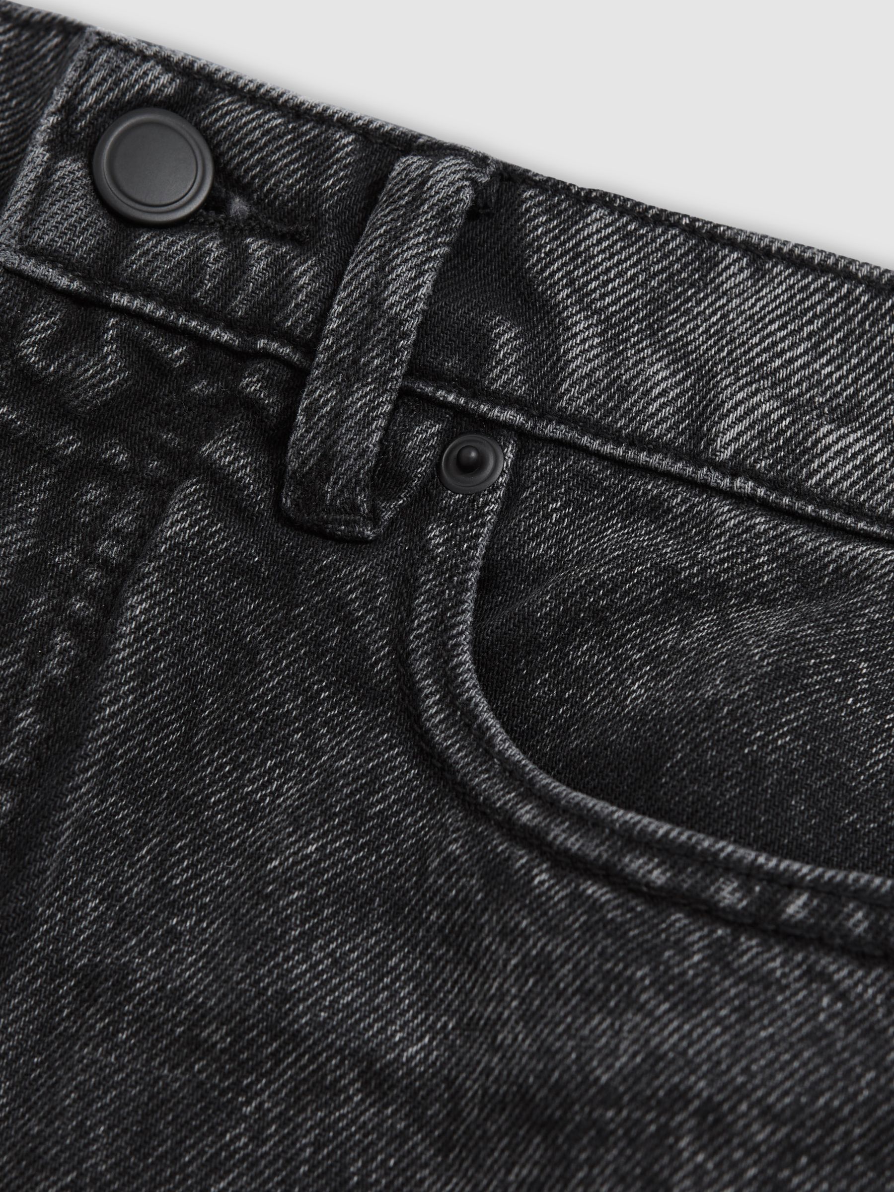 Denim Bermuda Shorts in Black - image 3