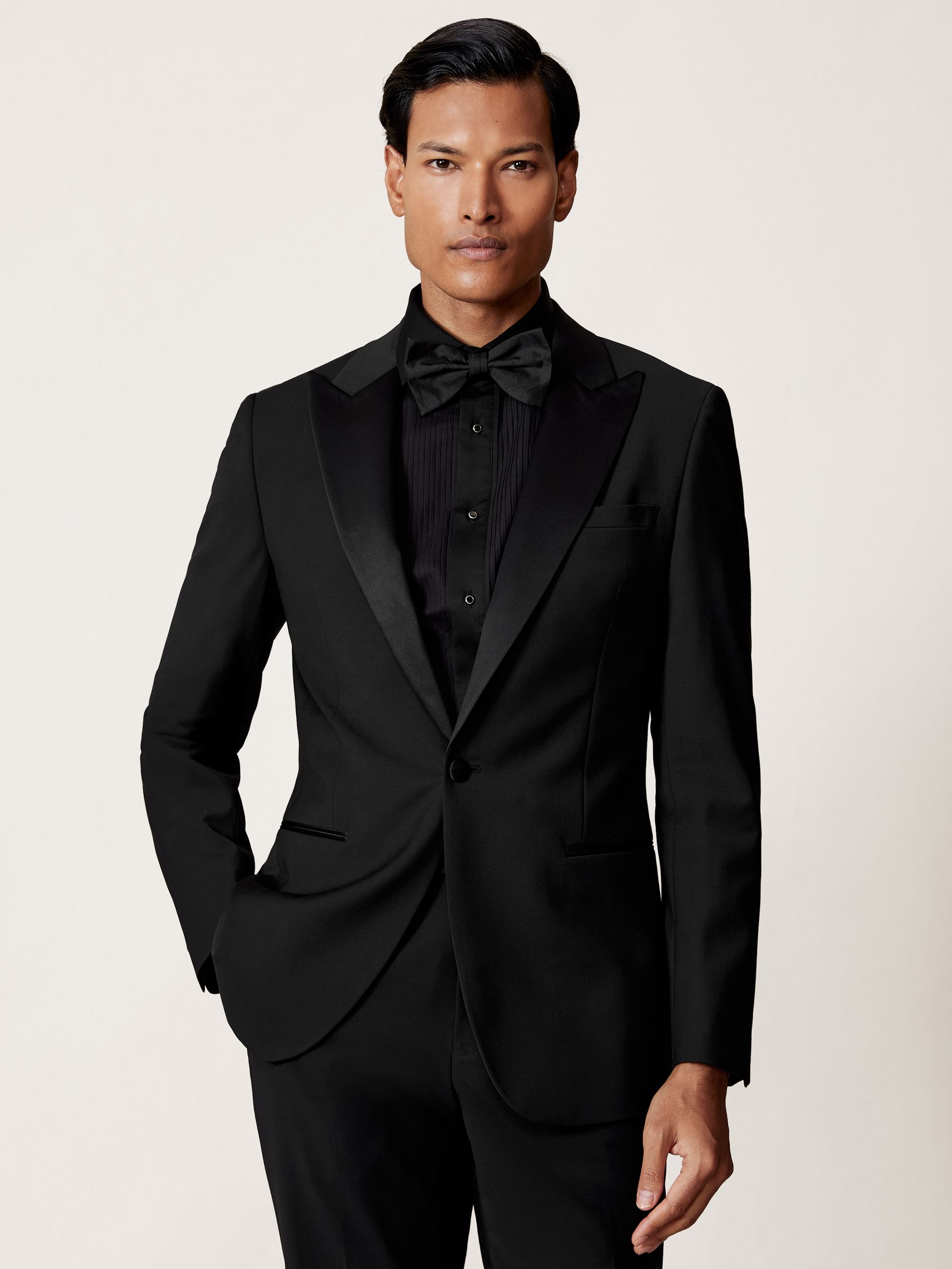 Regular Fit Cotton Double-Cuff Dinner Shirt Regular-Fit in Black - image 4