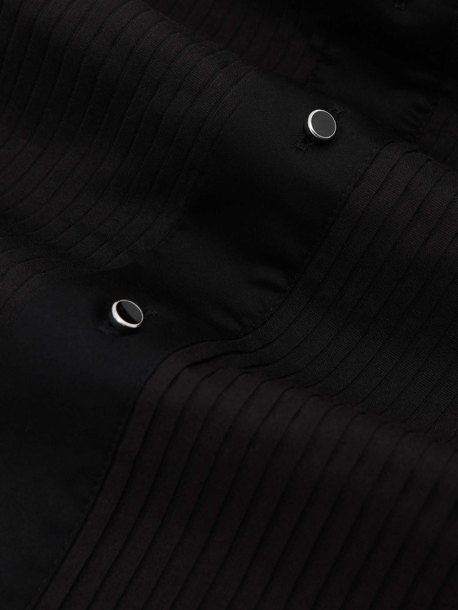 Regular Fit Cotton Double-Cuff Dinner Shirt Regular-Fit in Black - Image 8 of 8