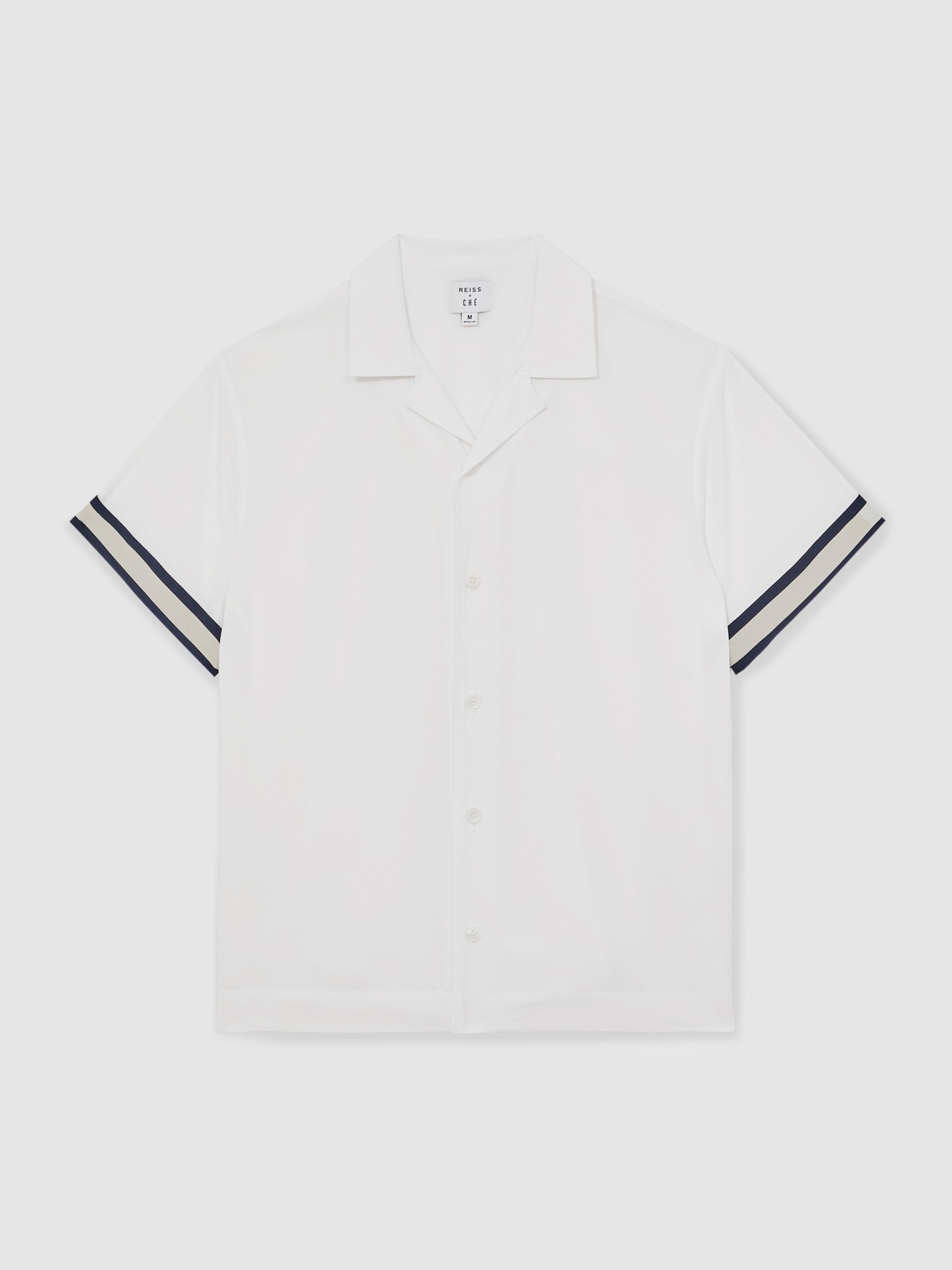 Reiss | Ché Stripe-Cuff Shirt in White - Image 2 of 6