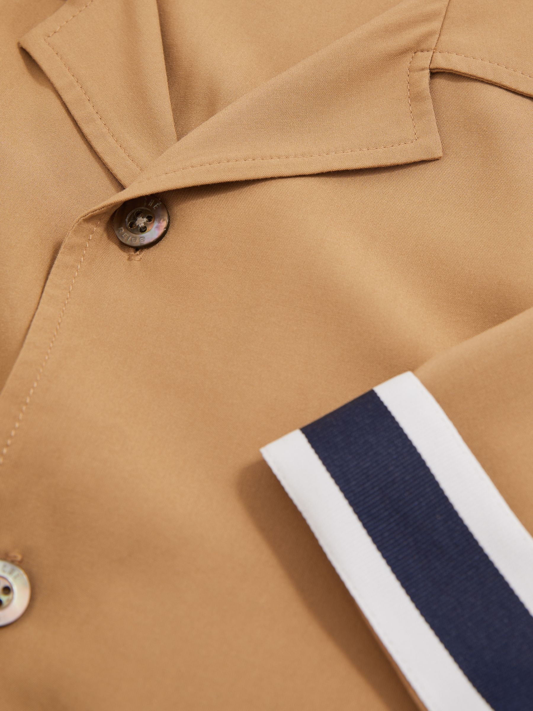 Reiss | Che Stripe-Cuff Shirt in Camel - image 2