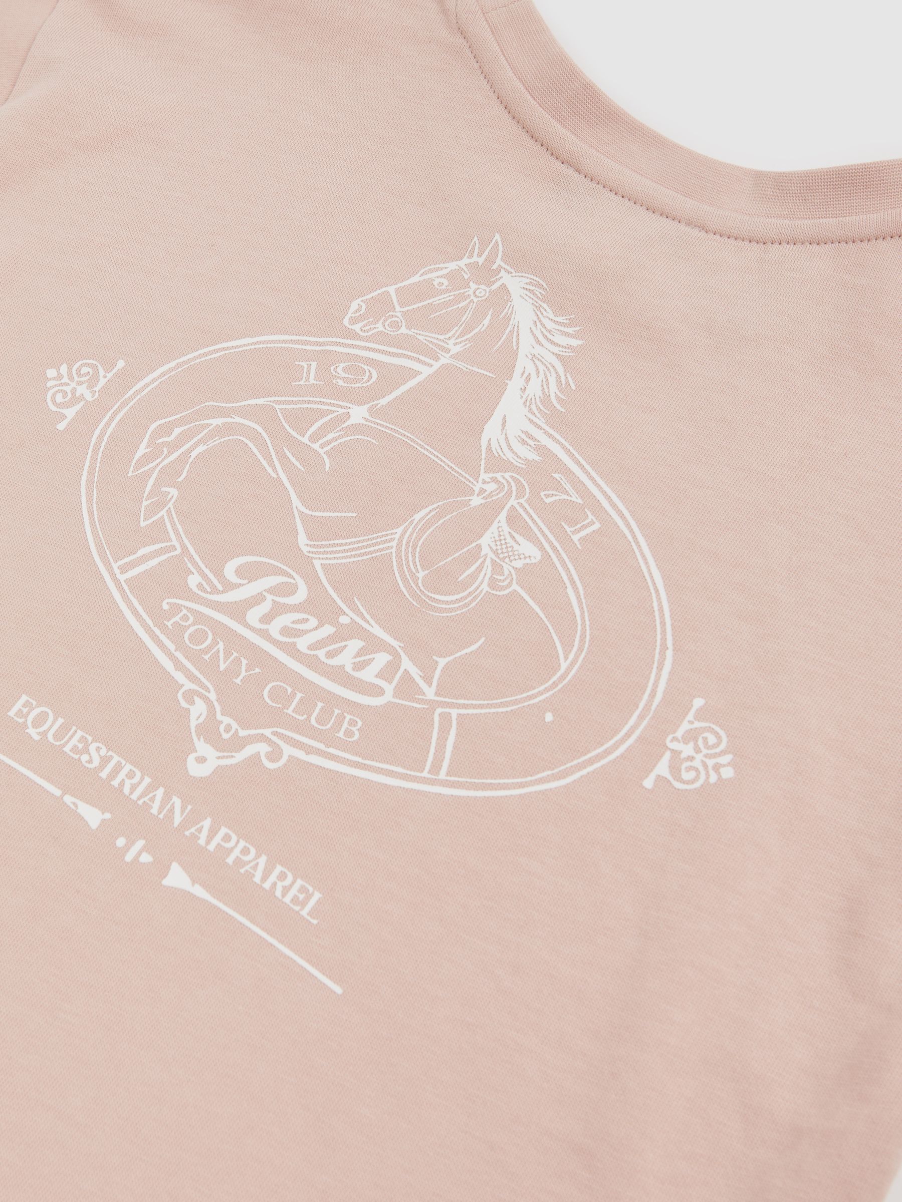 3-9 yrs Cotton Pony Club Print T-Shirt in Pink - Image 5 of 5