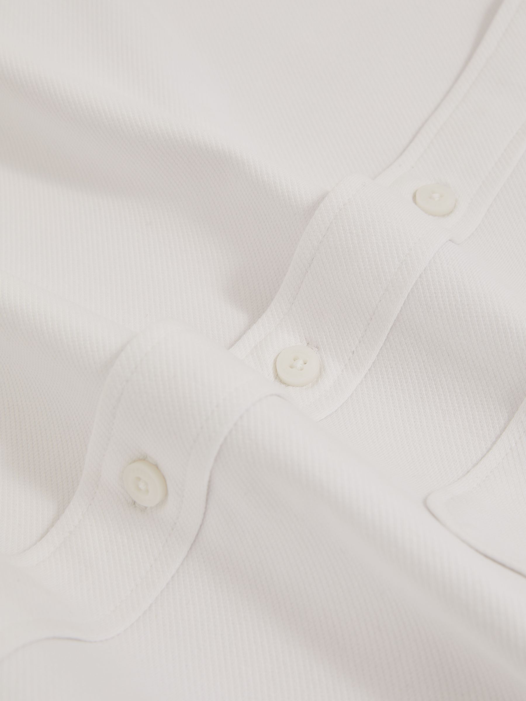 Cotton-Twill Cutaway-Collar Overshirt in White - Image 7 of 7