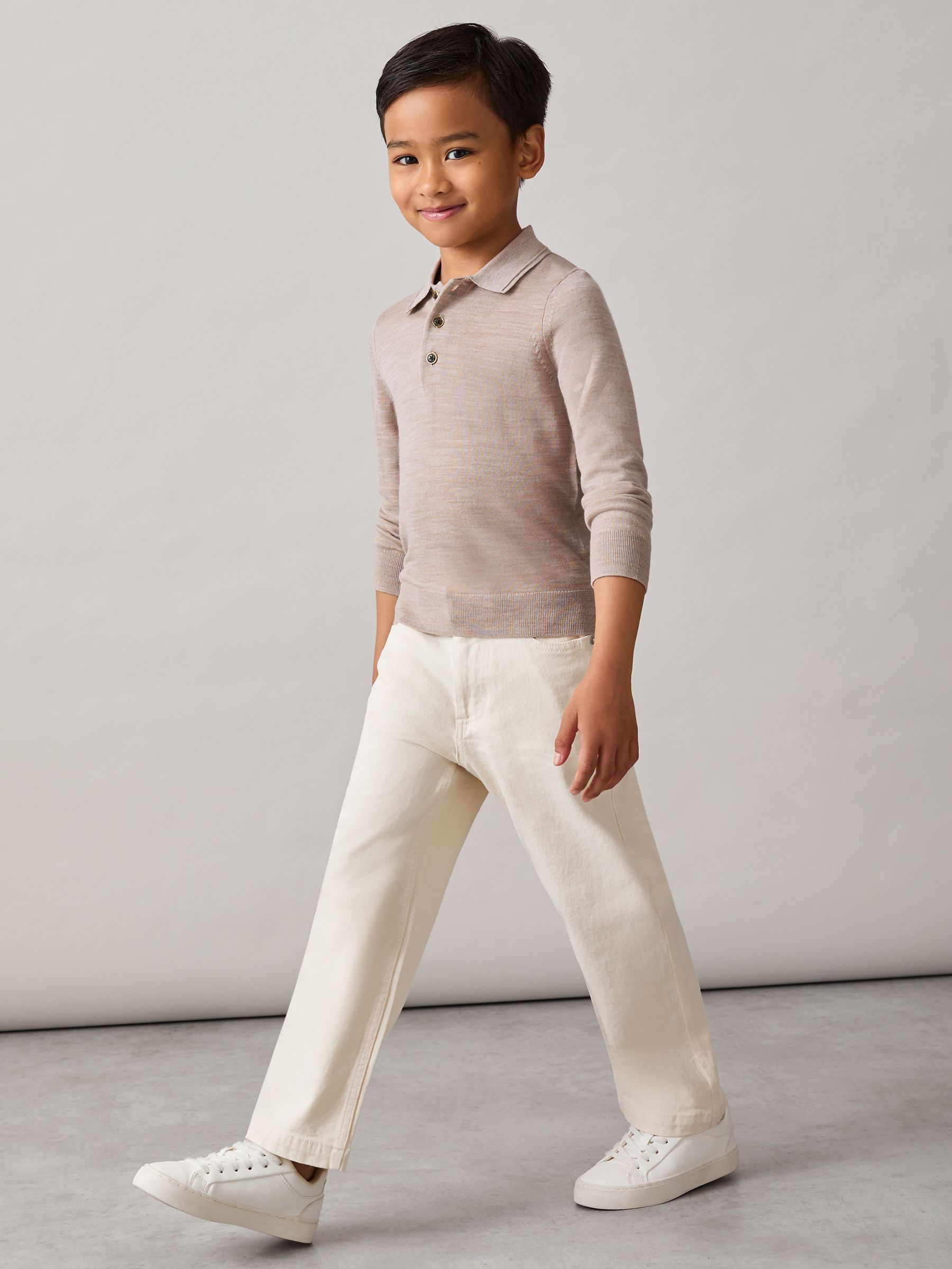 13-14 yrs Relaxed-Fit Jeans in Off White - Image 2 of 4