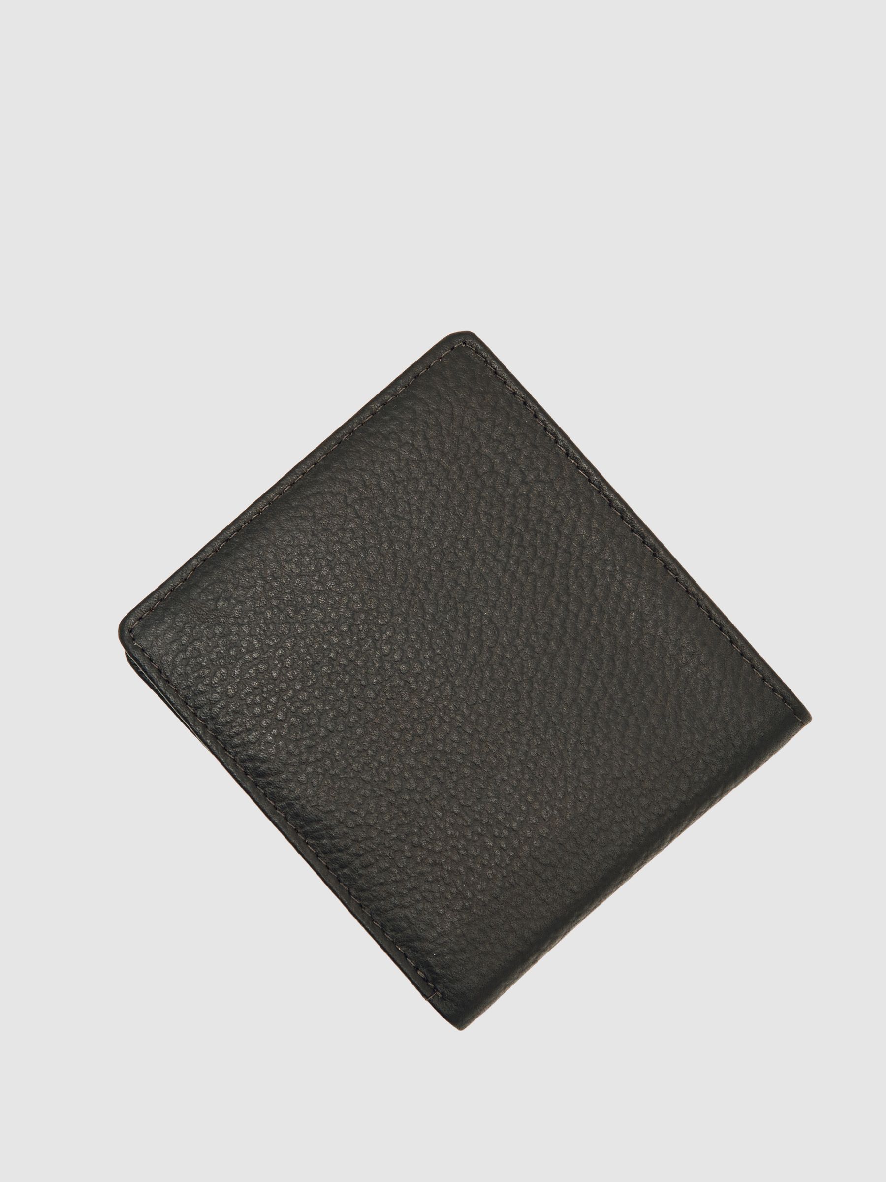 Grained Leather Wallet in Chocolate - Image 2 of 3