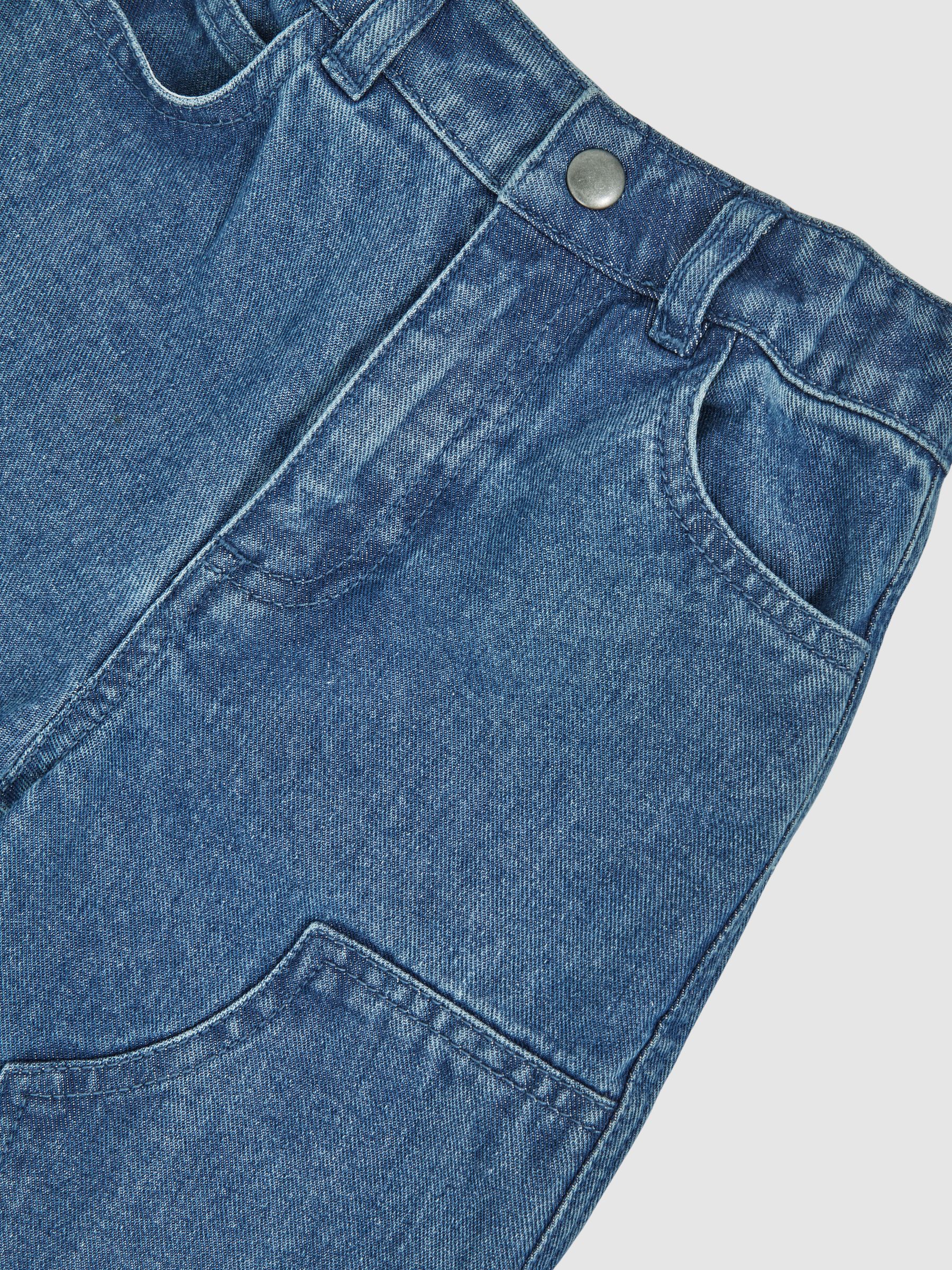 13-14 yrs Straight-Leg Carpenter Jeans in Mid Blue - Image 4 of 4