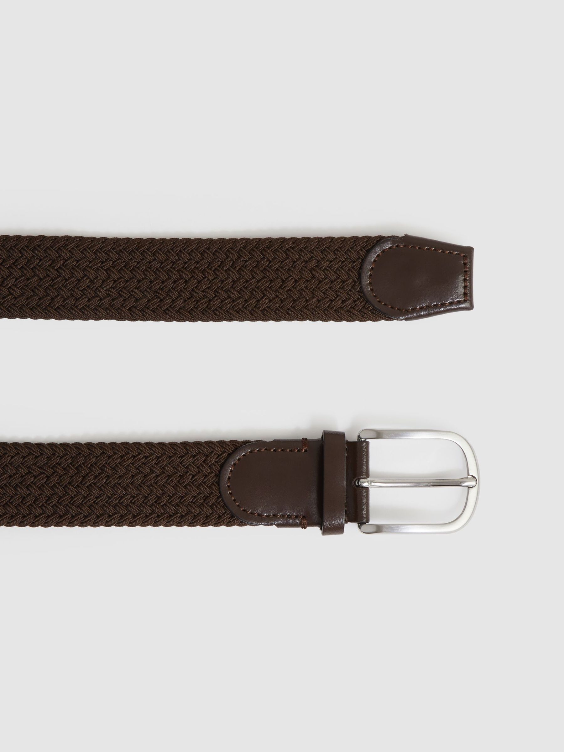 Basket Weave Belt in Dark Brown - image 4