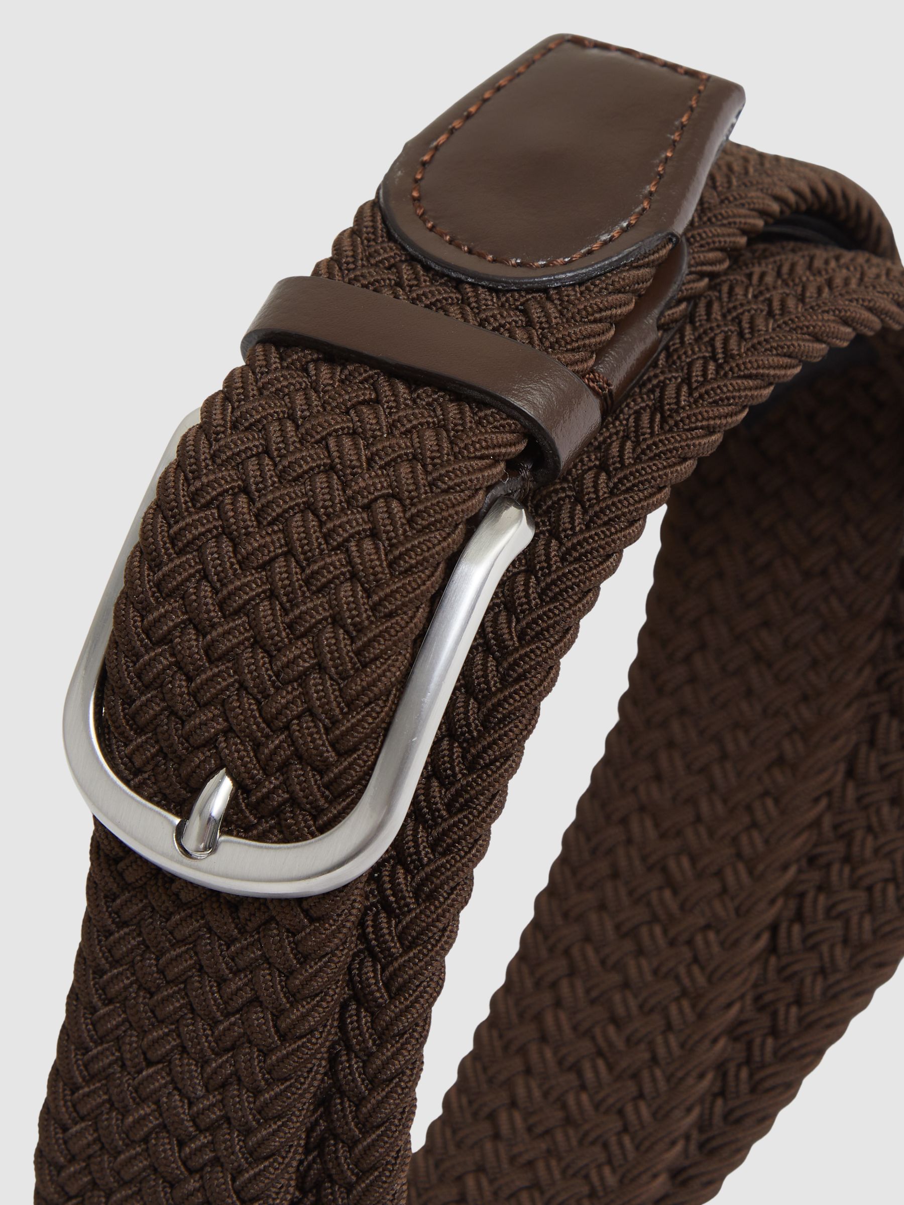 Basket Weave Belt in Dark Brown - Image 3 of 3