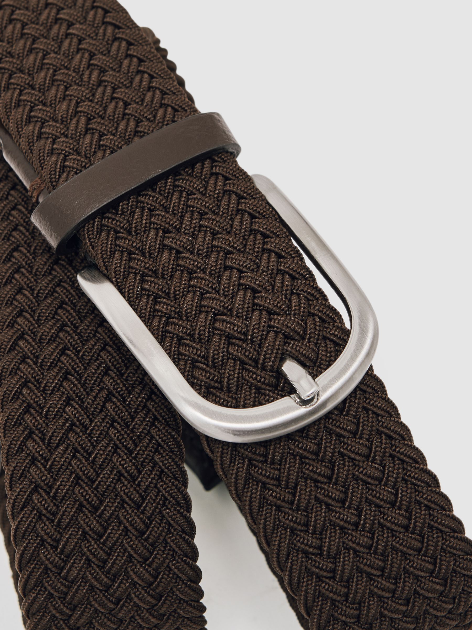 Basket Weave Belt in Dark Brown - image 3