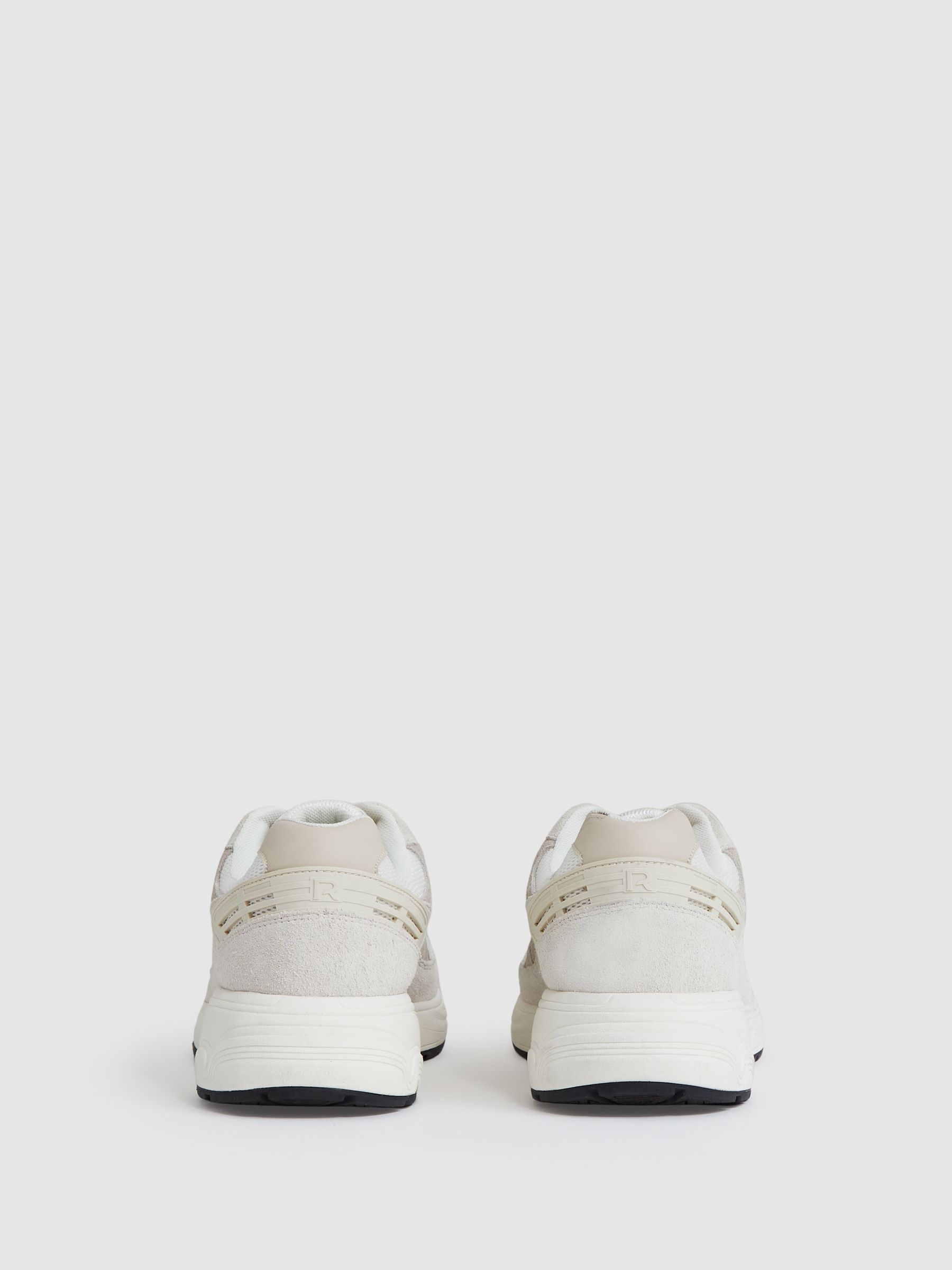 Panelled Running Trainers in Off White/Stone - image 5