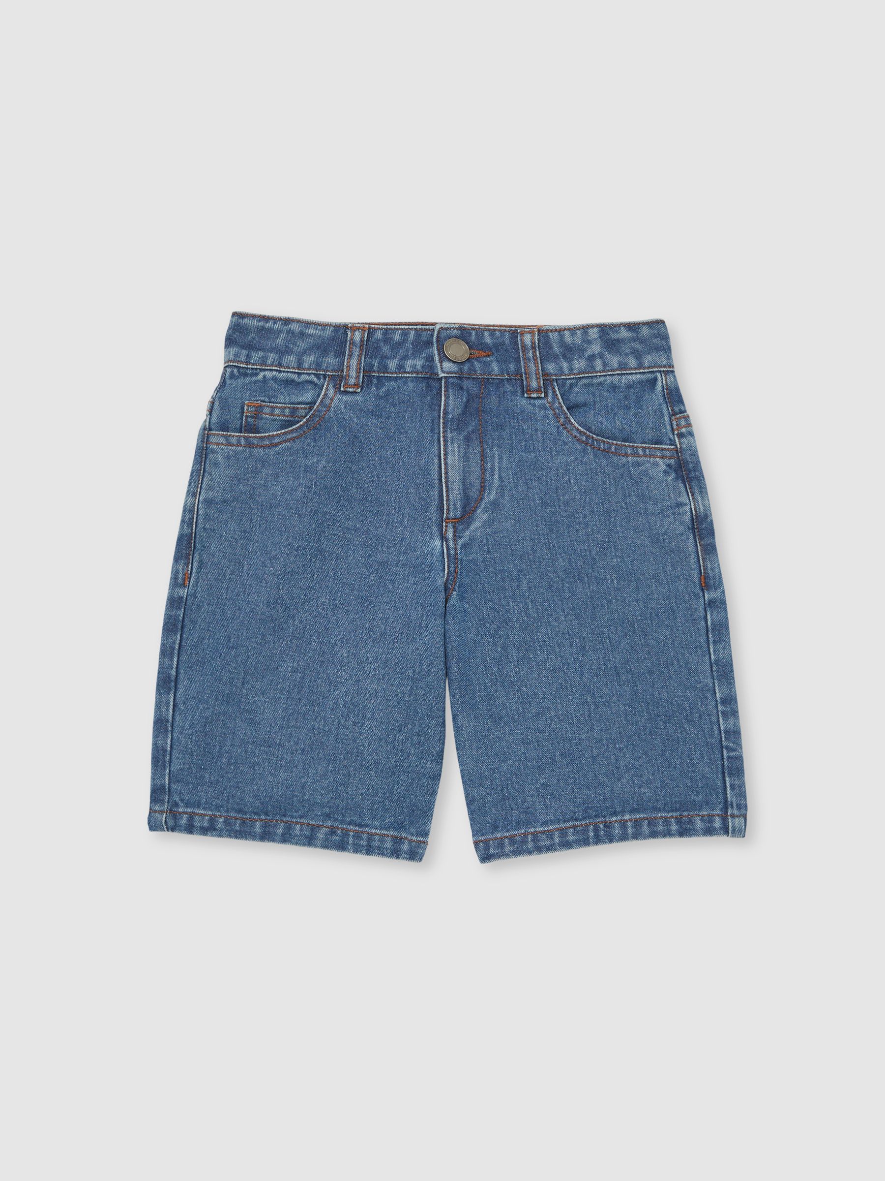 3-9 yrs Denim Bermuda Shorts in Mid Blue - Image 2 of 4