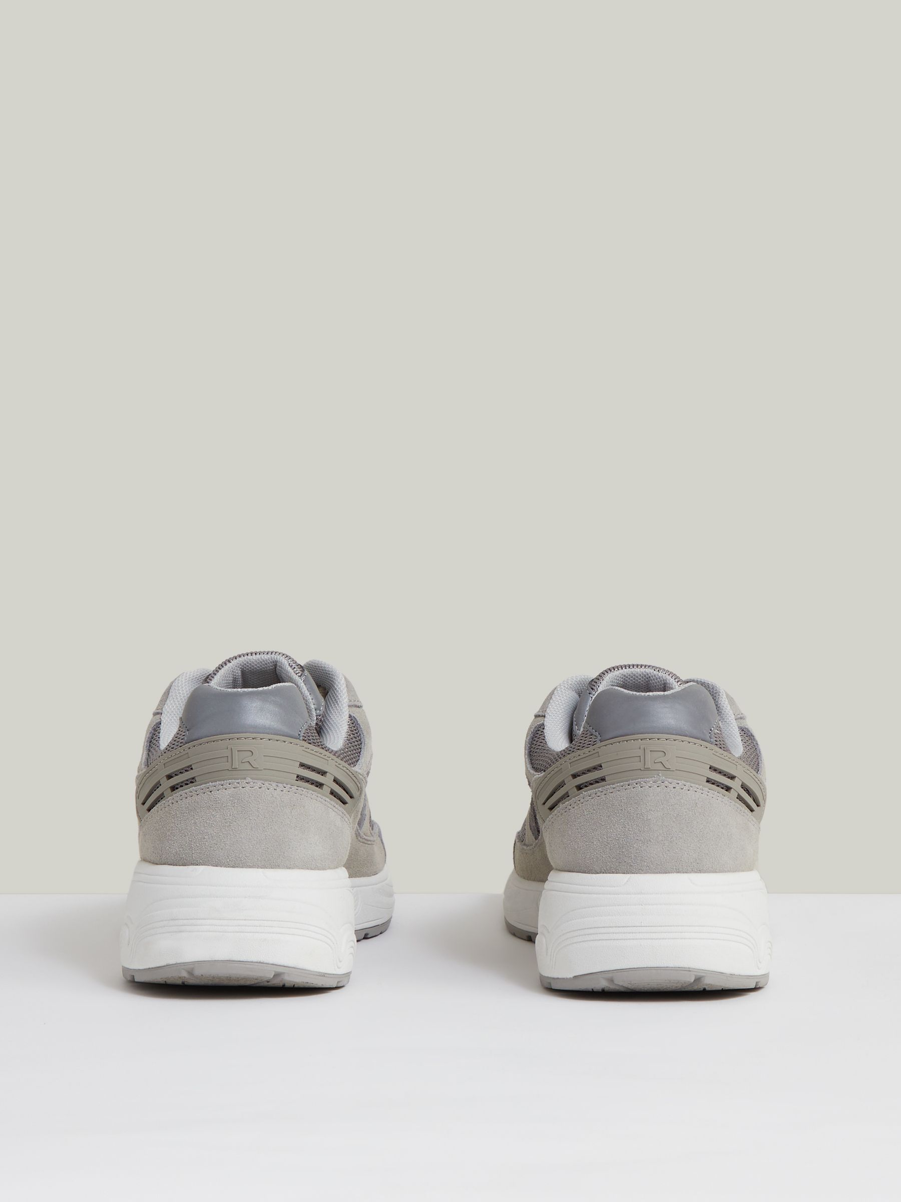 Panelled Running Trainers in Grey - Image 6 of 6
