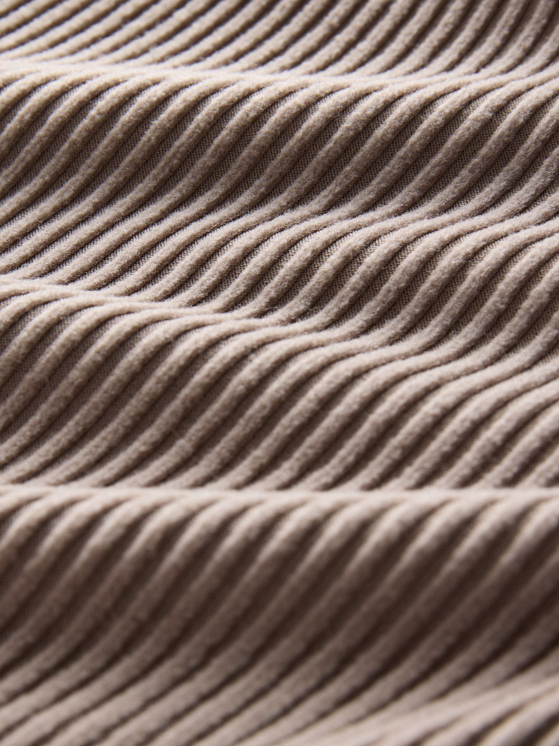 Neutral - Soft Touch Rib Funnel Neck Sweatshirt/Wide Leg Joggers Coord - Image 5 of 5