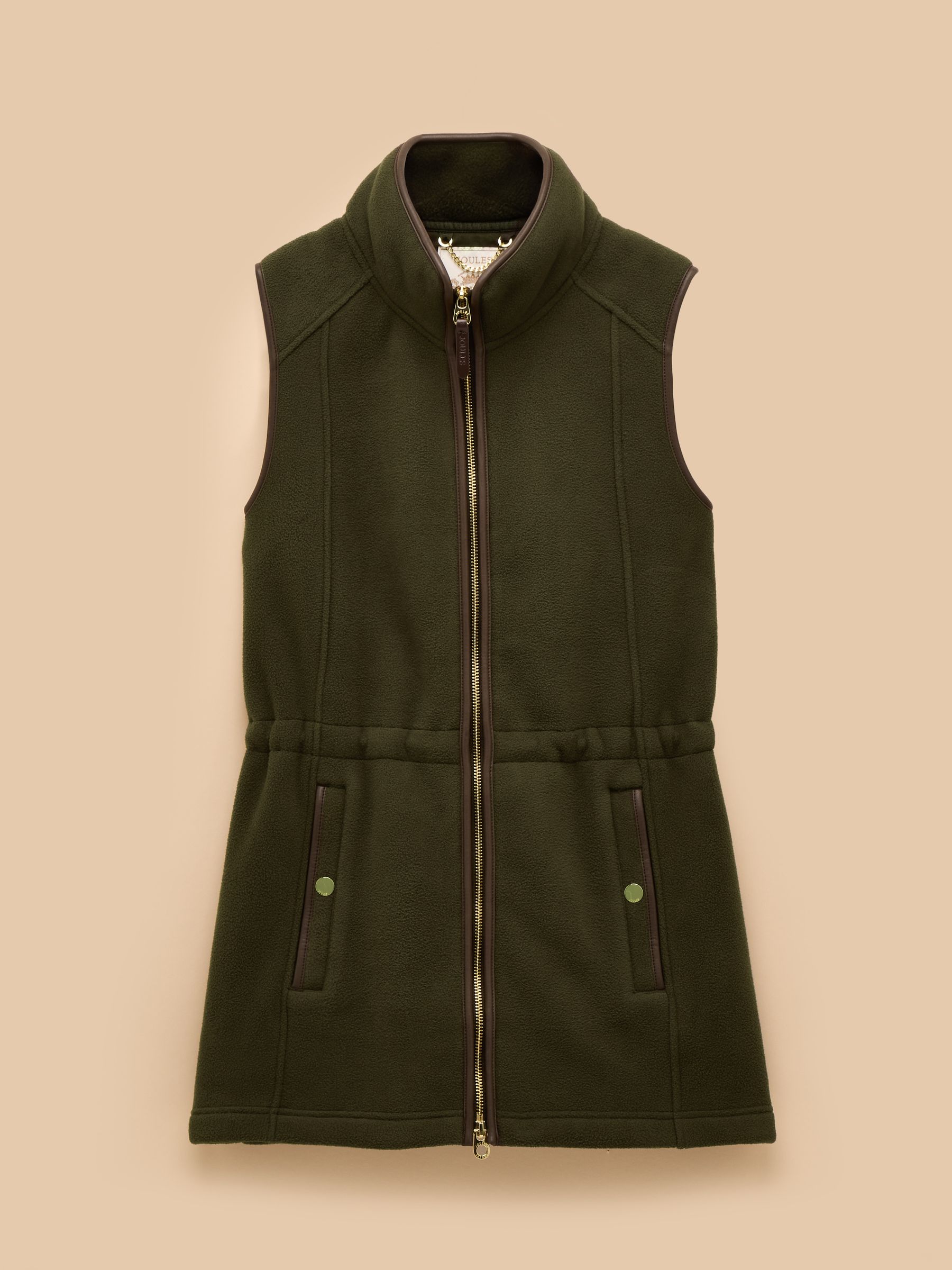 Heritage Khaki Green Longline Fleece Gilet - Image 11 of 11 Heritage Khaki Green Longline Fleece Gilet - Image 11 of 11