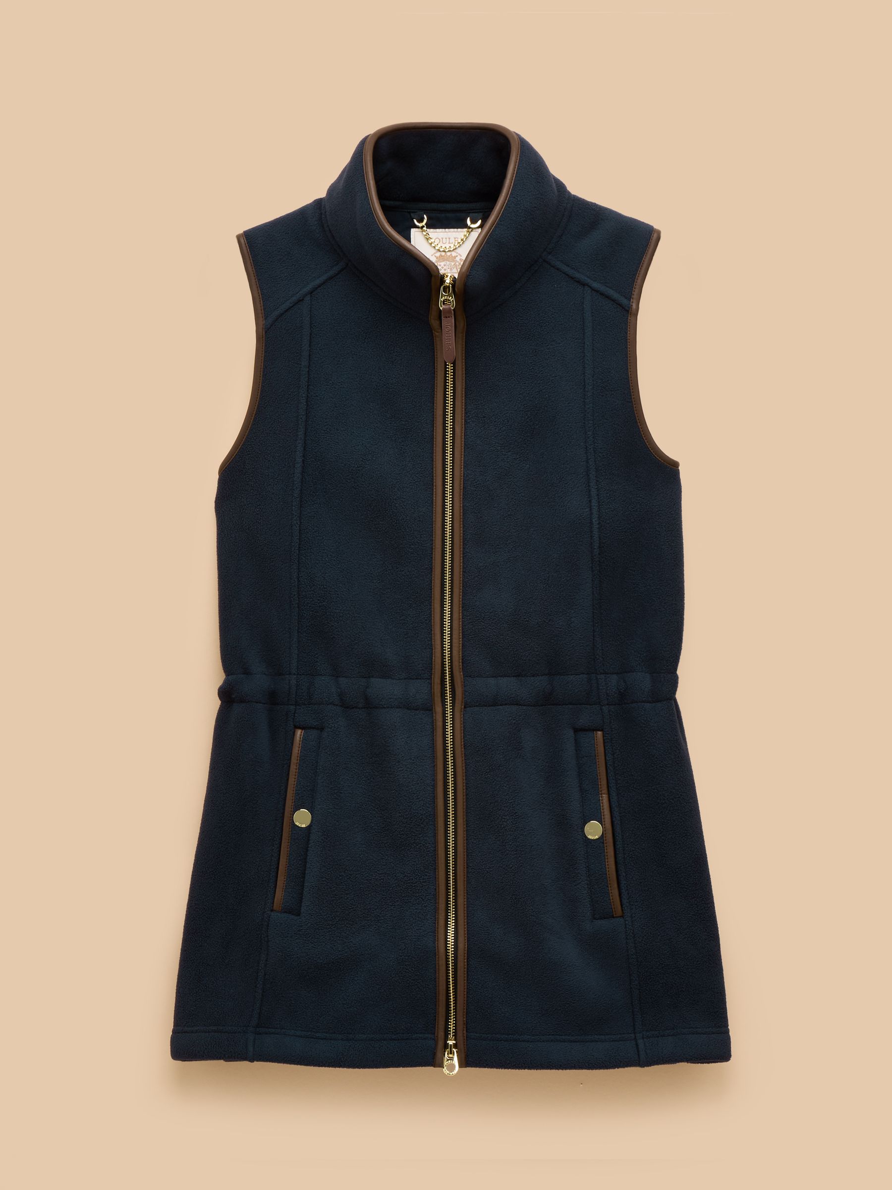 Heritage Navy Blue Longline Fleece Gilet - Image 9 of 9 Heritage Navy Blue Longline Fleece Gilet - Image 9 of 9