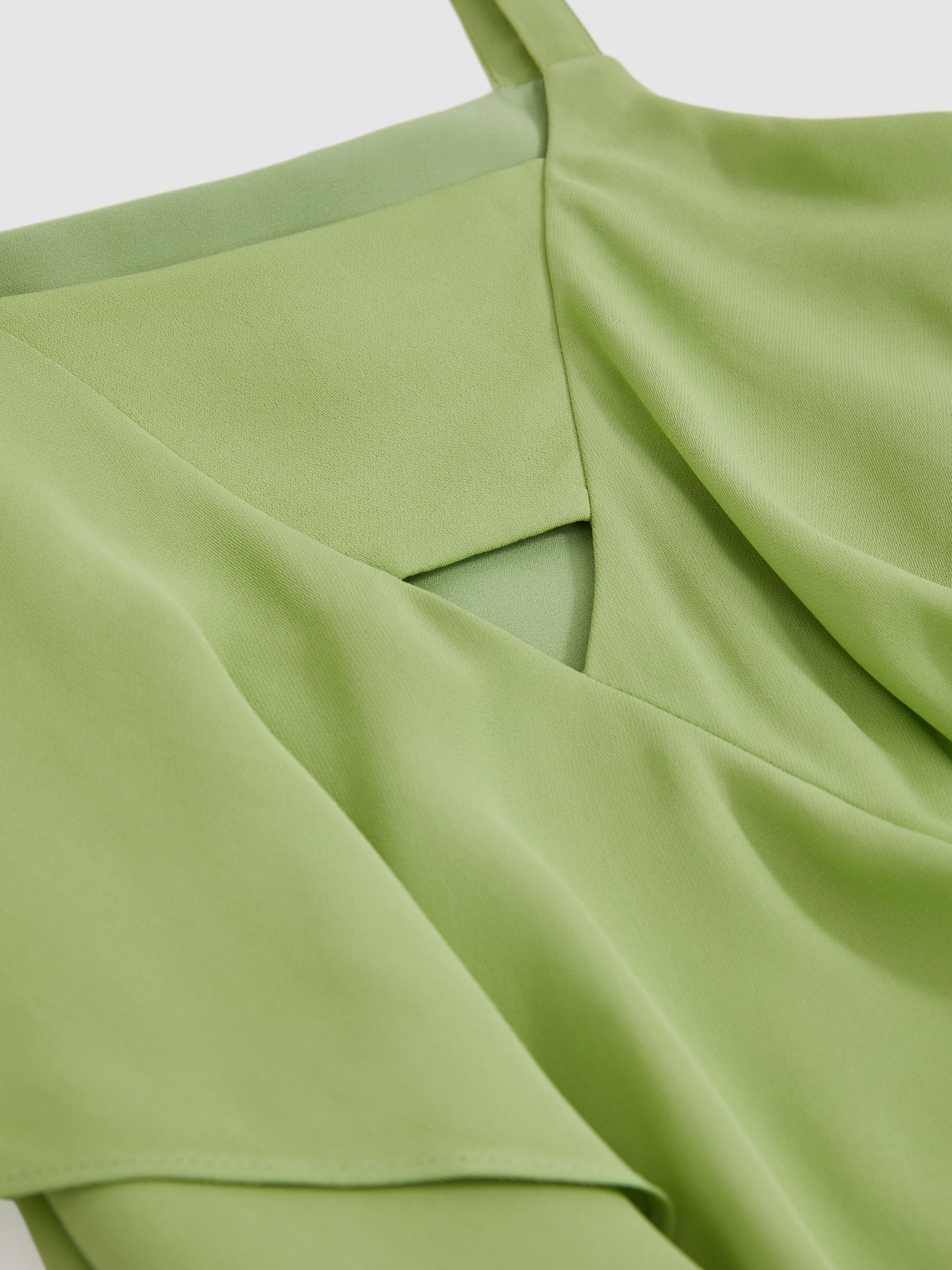 4-9 yrs Handkerchief-Hem Sleeveless Dress in Green - Image 5 of 5