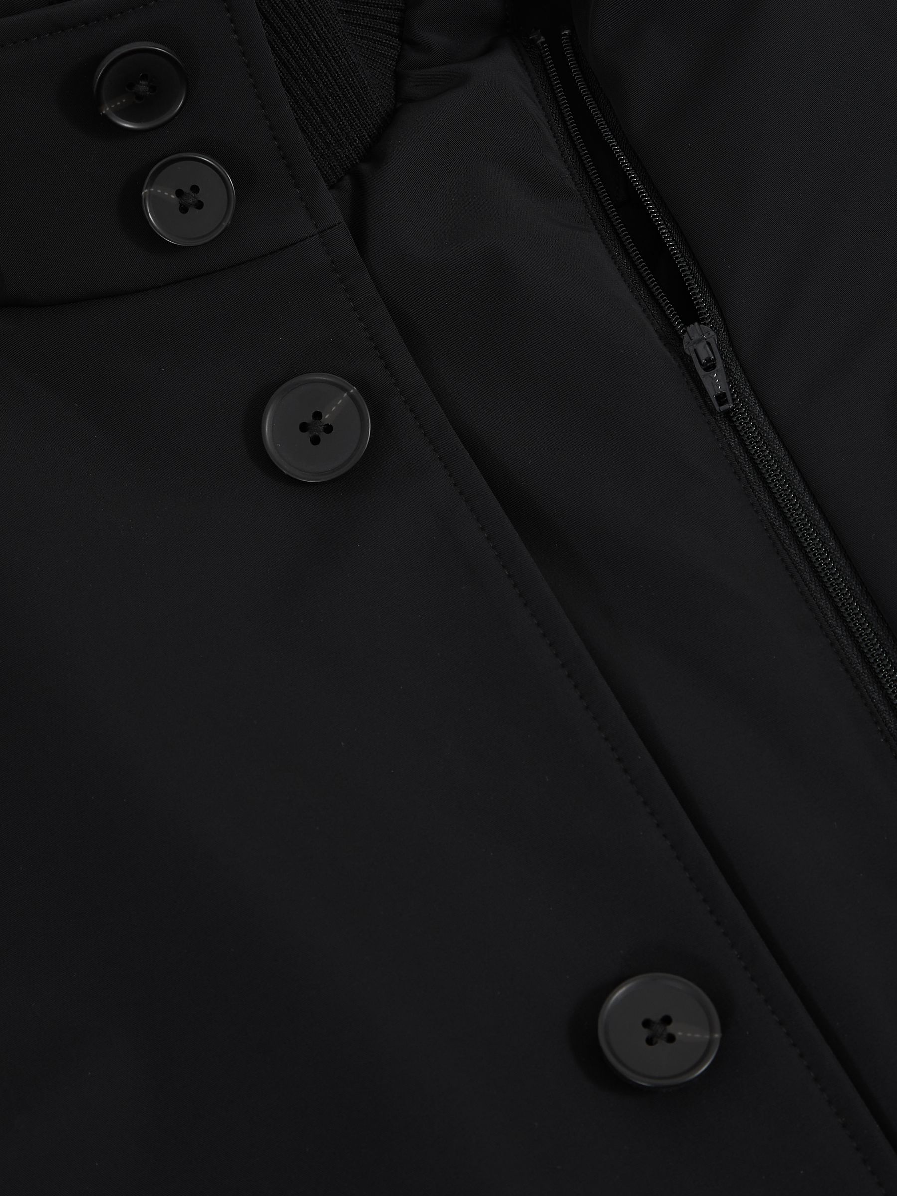 Hybrid Removable-Gilet Overcoat in Black - image 3