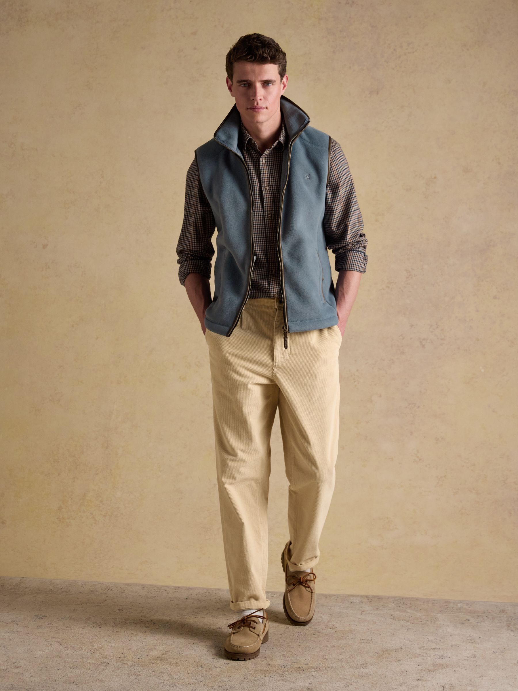 Heritage Fleece Chambray Blue Gilet - Image 5 of 12