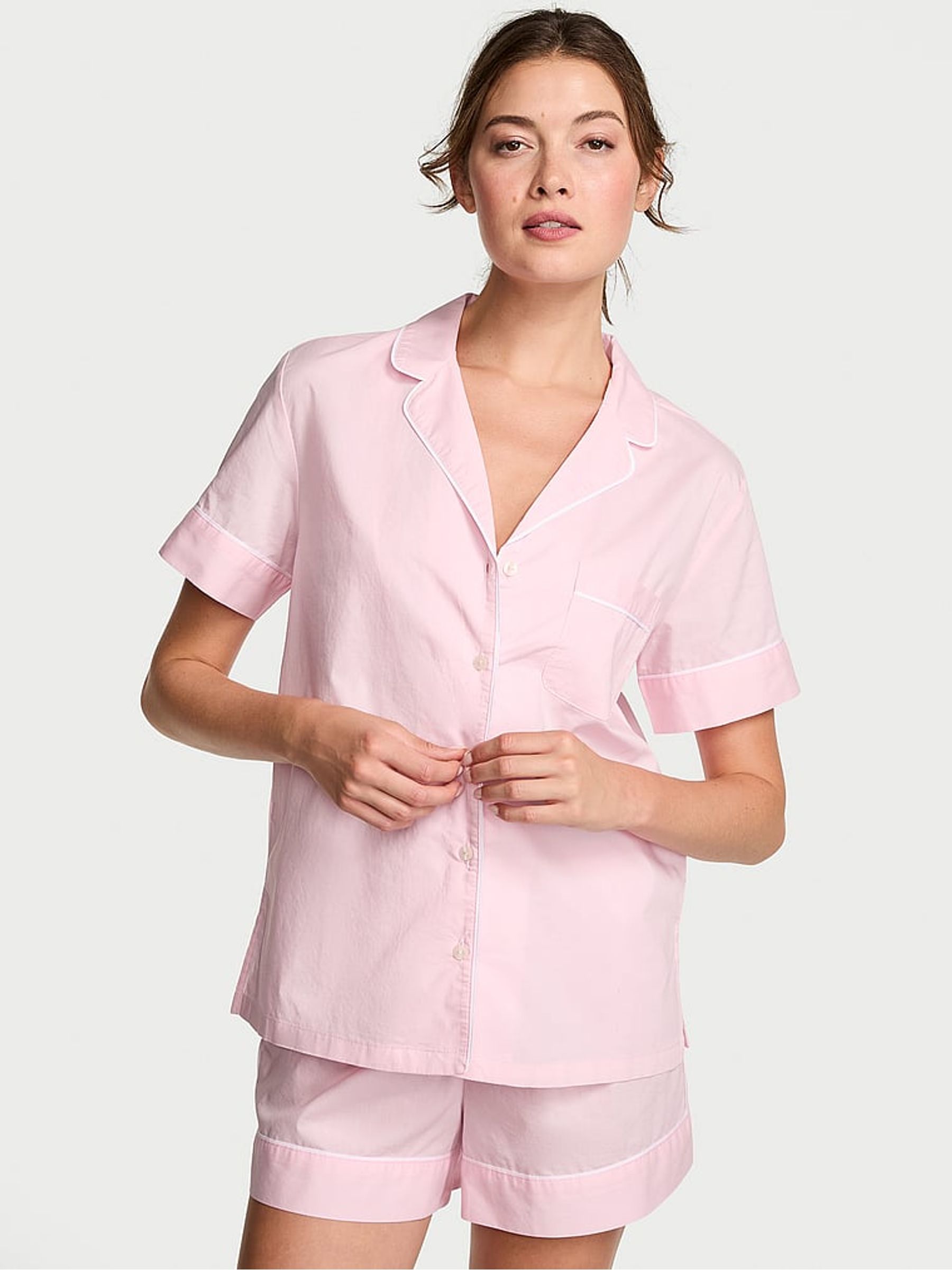 Pretty Blossom Pink Cotton Short Pyjama Set - Image 1 of 3