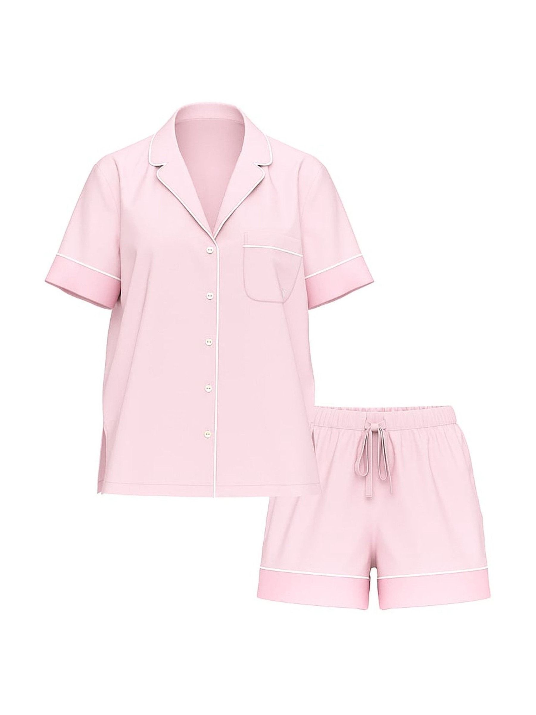 Pretty Blossom Pink Cotton Short Pyjama Set - Image 3 of 3