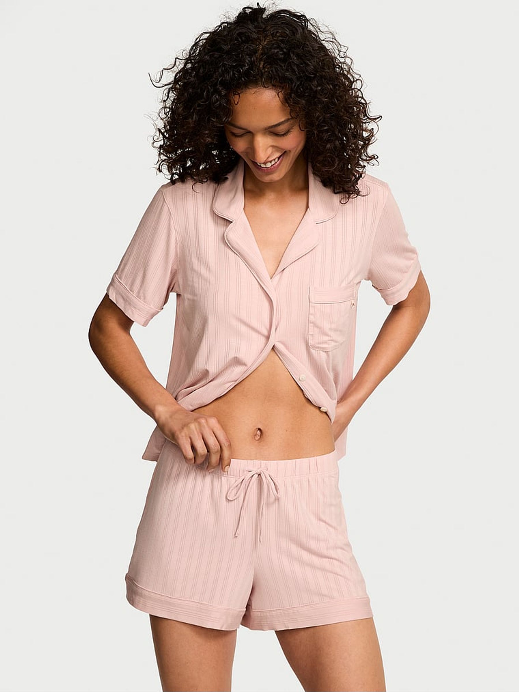 Bare All Pink Modal Short Pyjama Set - Image 1 of 2