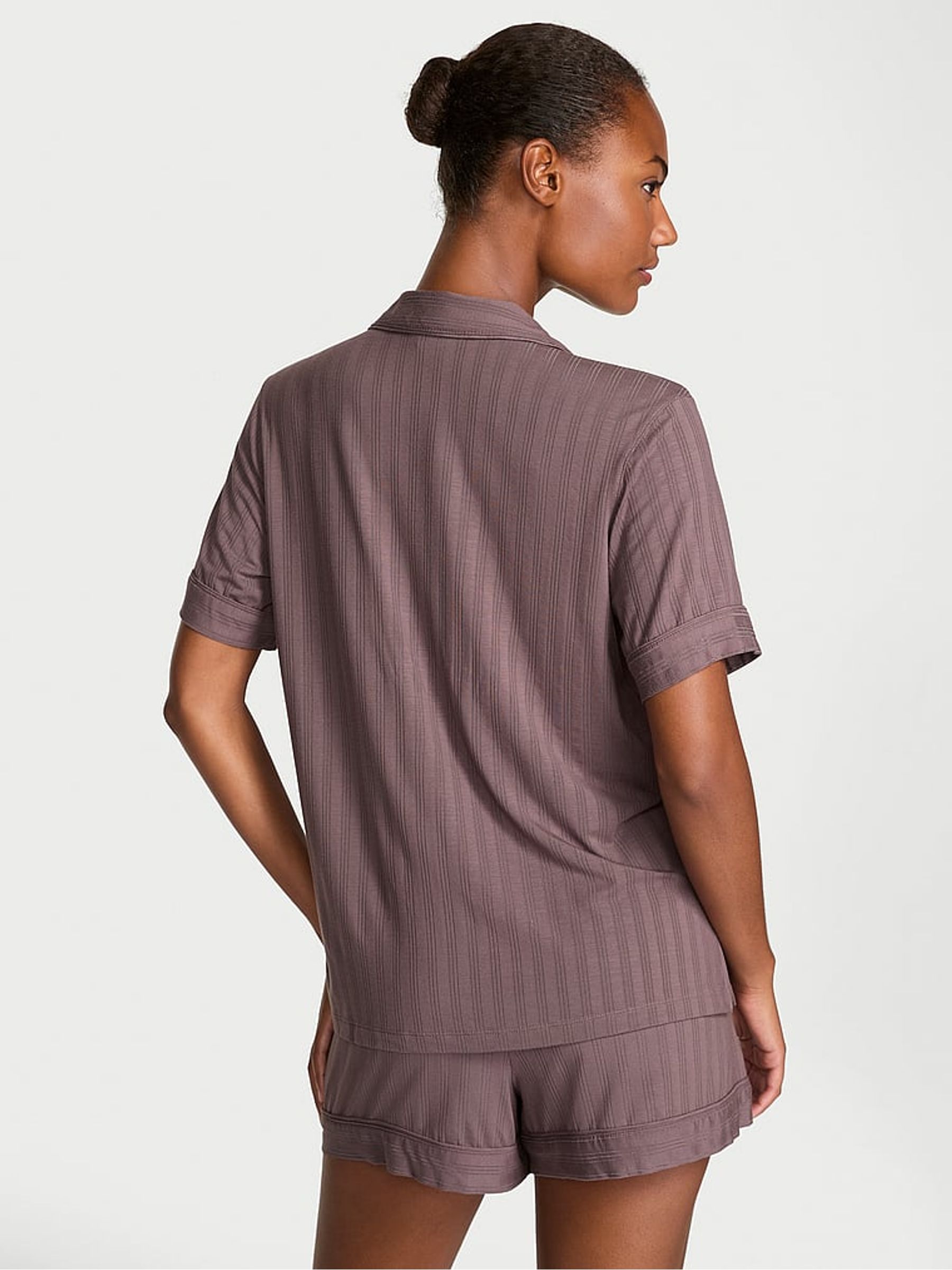 Cocoa Blush Brown Modal Short Pyjama Set - Image 2 of 3