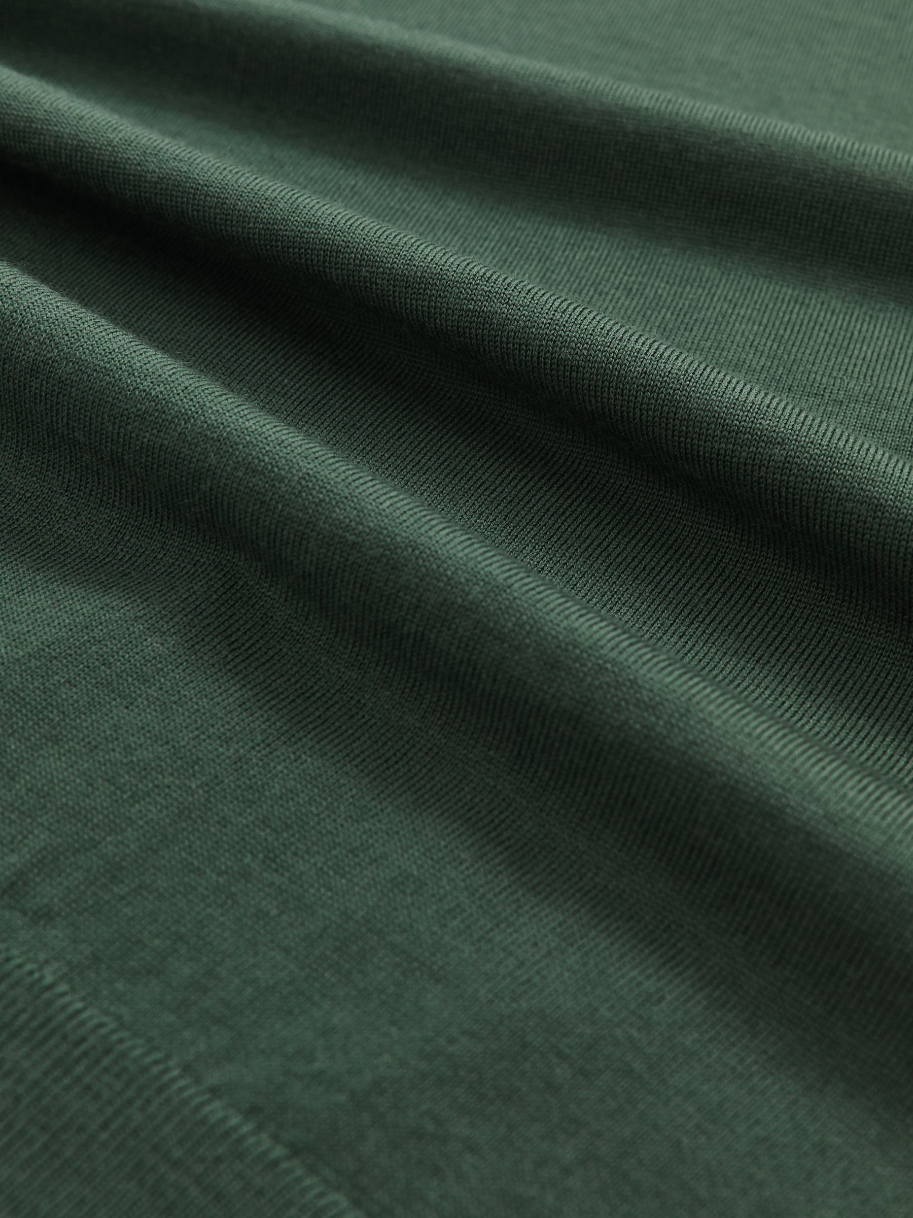 Wool Crew Neck Jumper in Kale Green - image 3