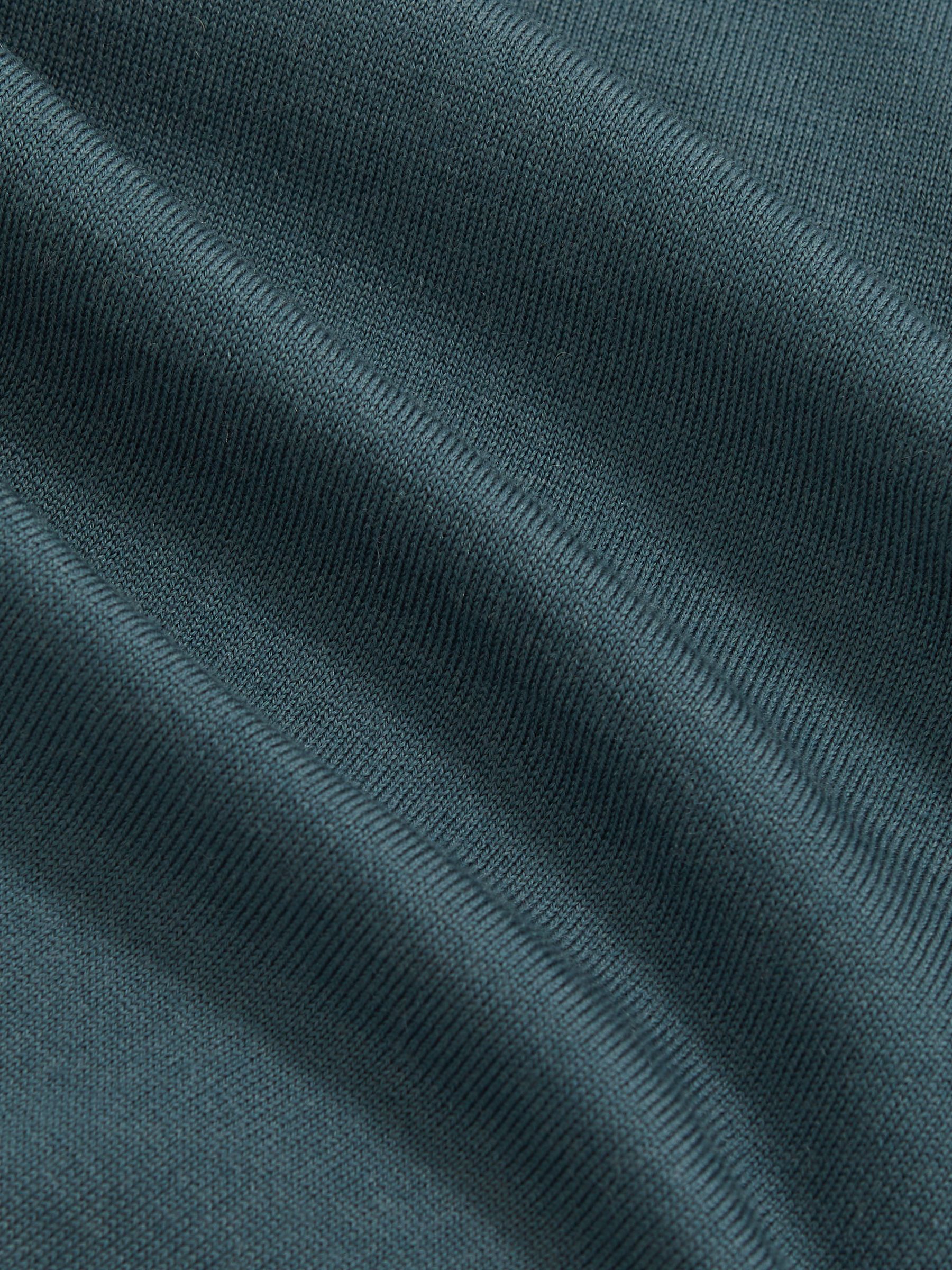 Wool Long-Sleeve Polo Shirt in Orion Blue - image 3
