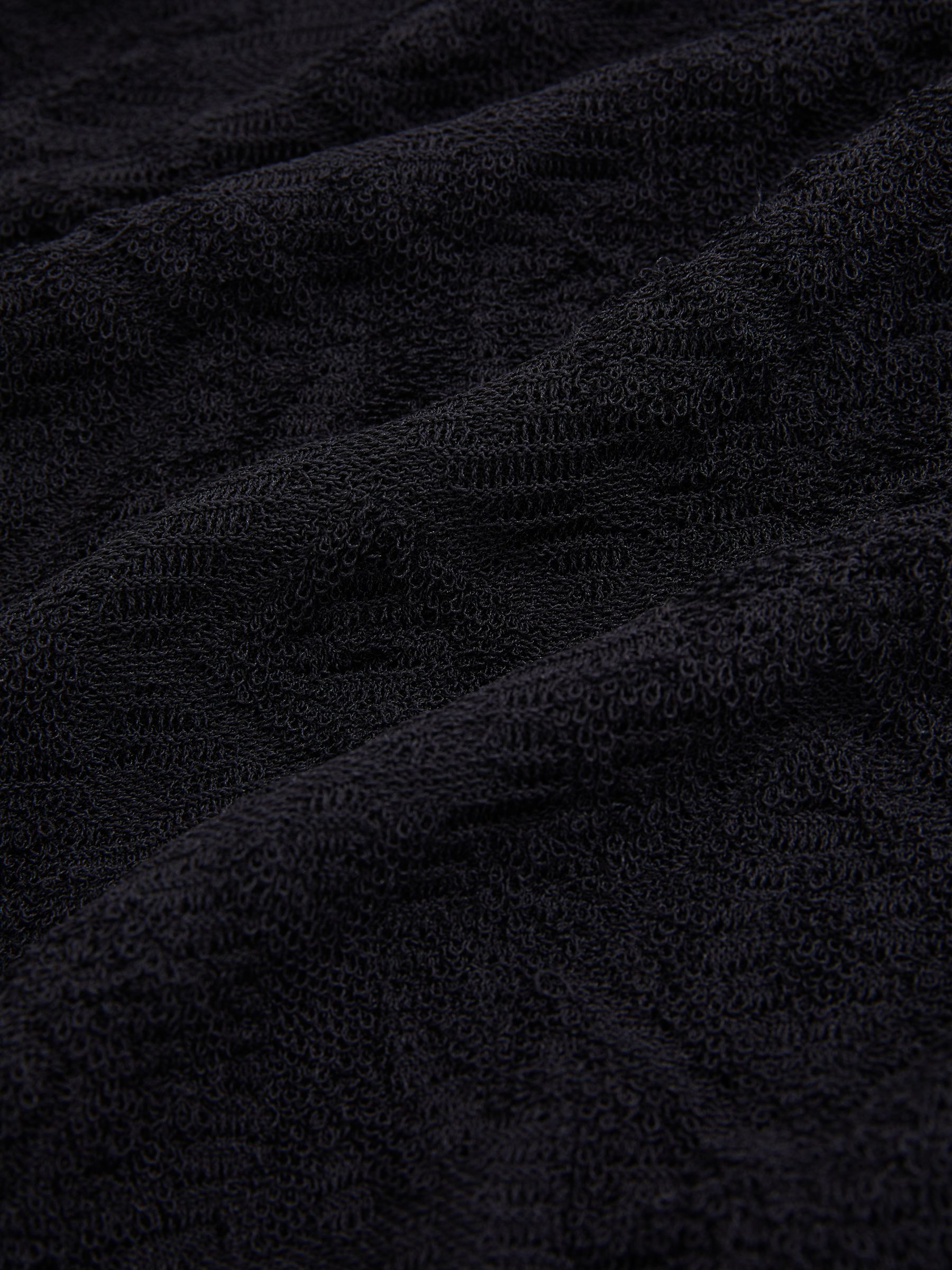 Jacquard Loop-Stitch Polo Shirt in Navy - Image 6 of 6