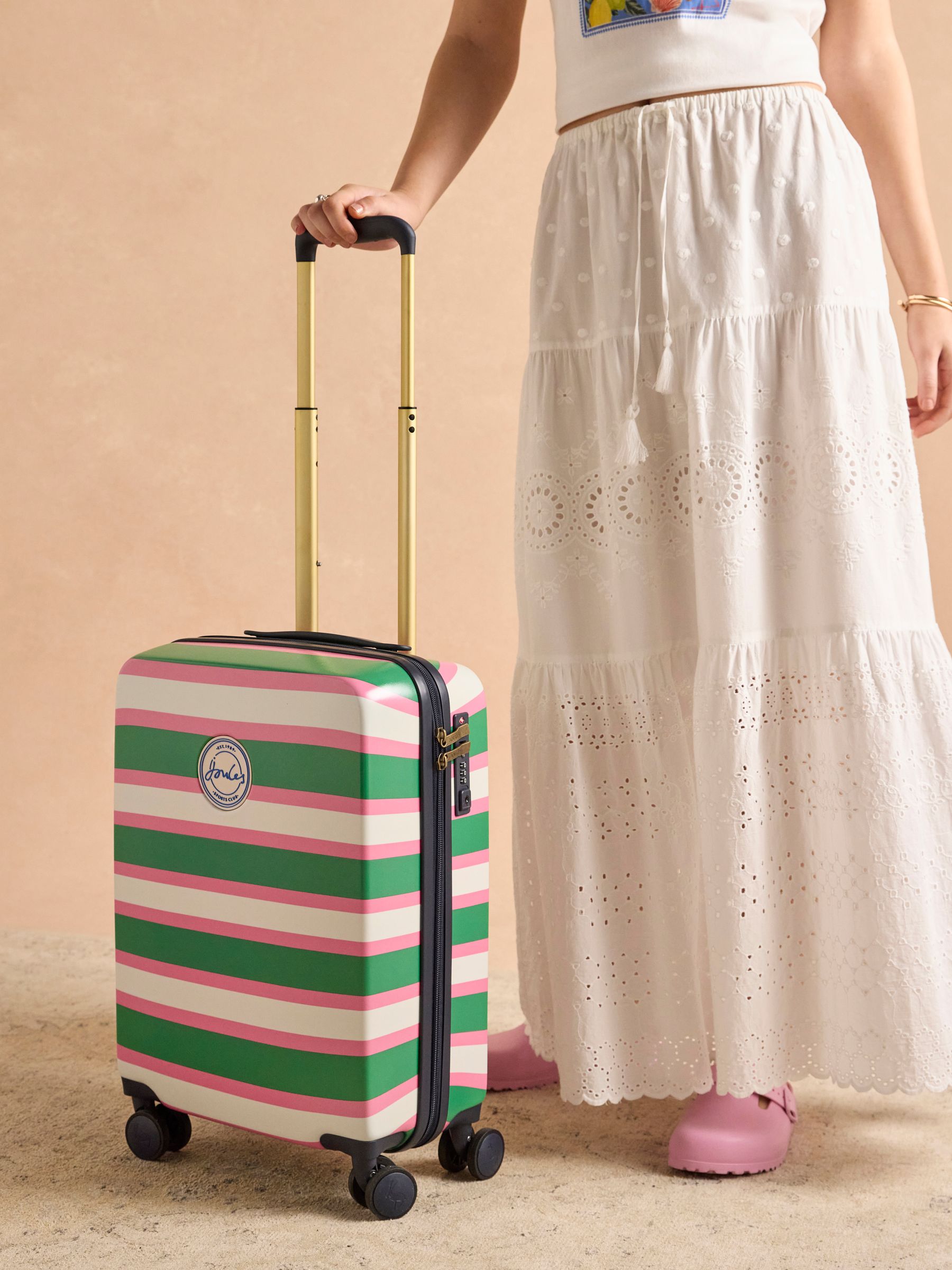 Resort Stripe Cabin Four Wheel Hard Shell Suitcase - Image 2 of 12