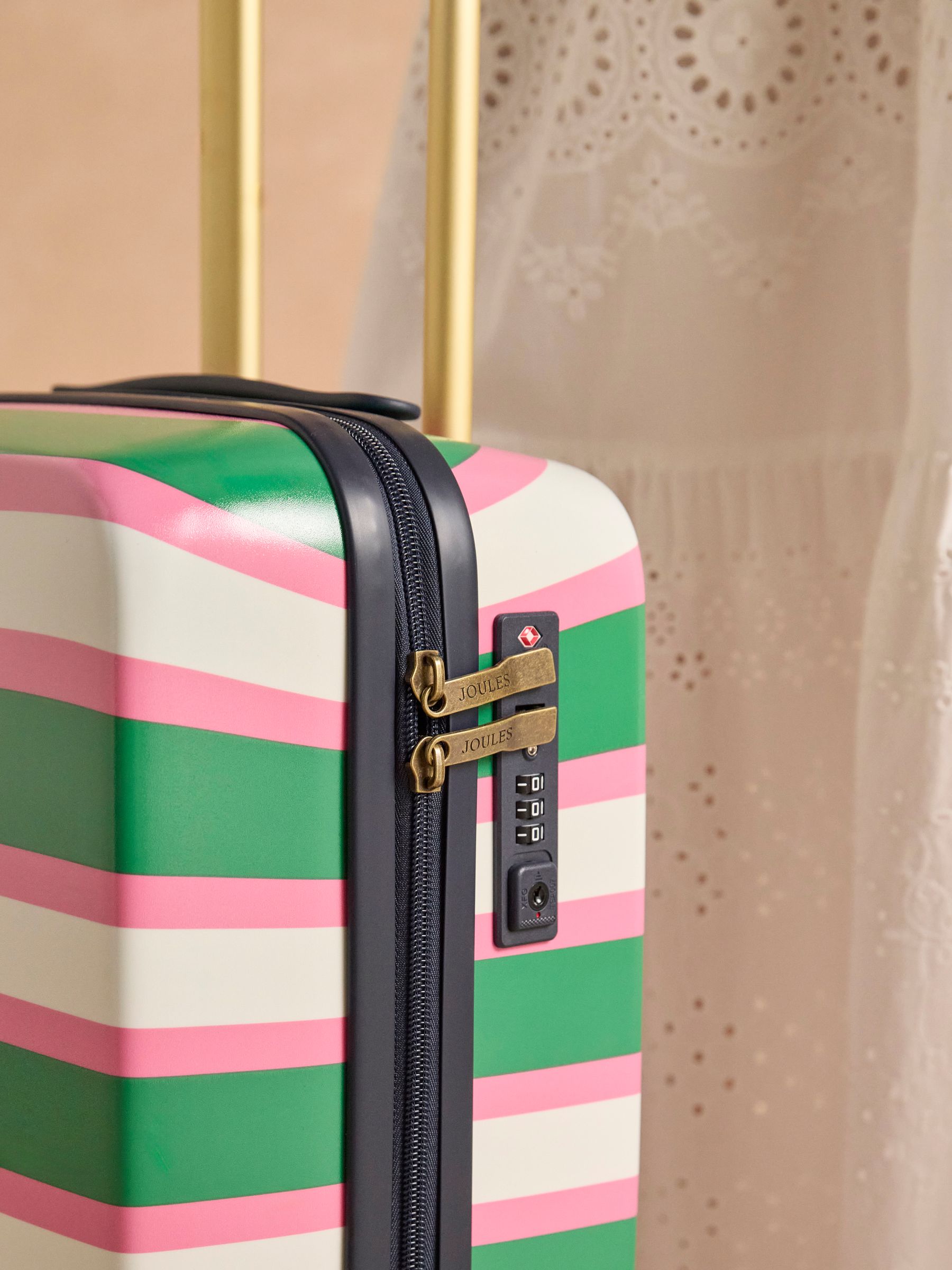 Resort Stripe Cabin Four Wheel Hard Shell Suitcase - Image 5 of 12