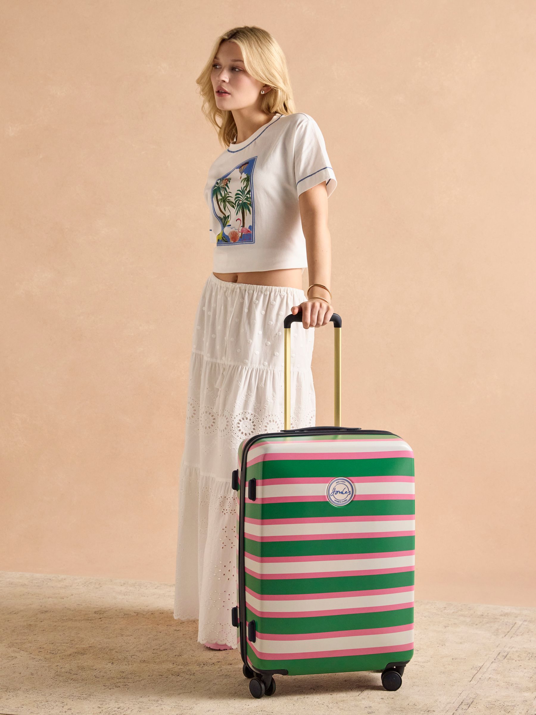 Resort Stripe Medium Four Wheel Hard Shell Suitcase - Image 2 of 13