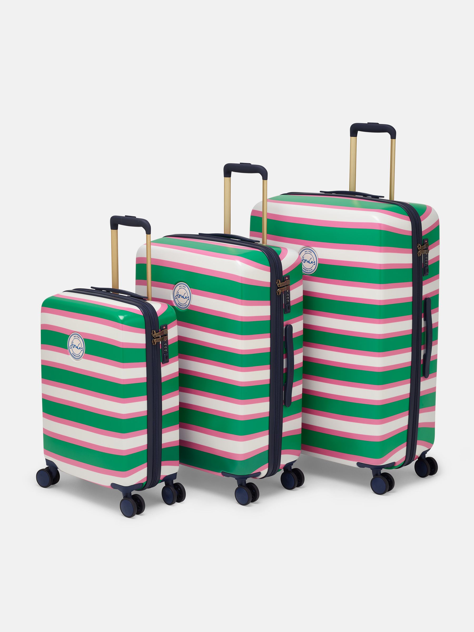 Resort Stripe Large Four Wheel Hard Shell Suitcase - Image 13 of 13