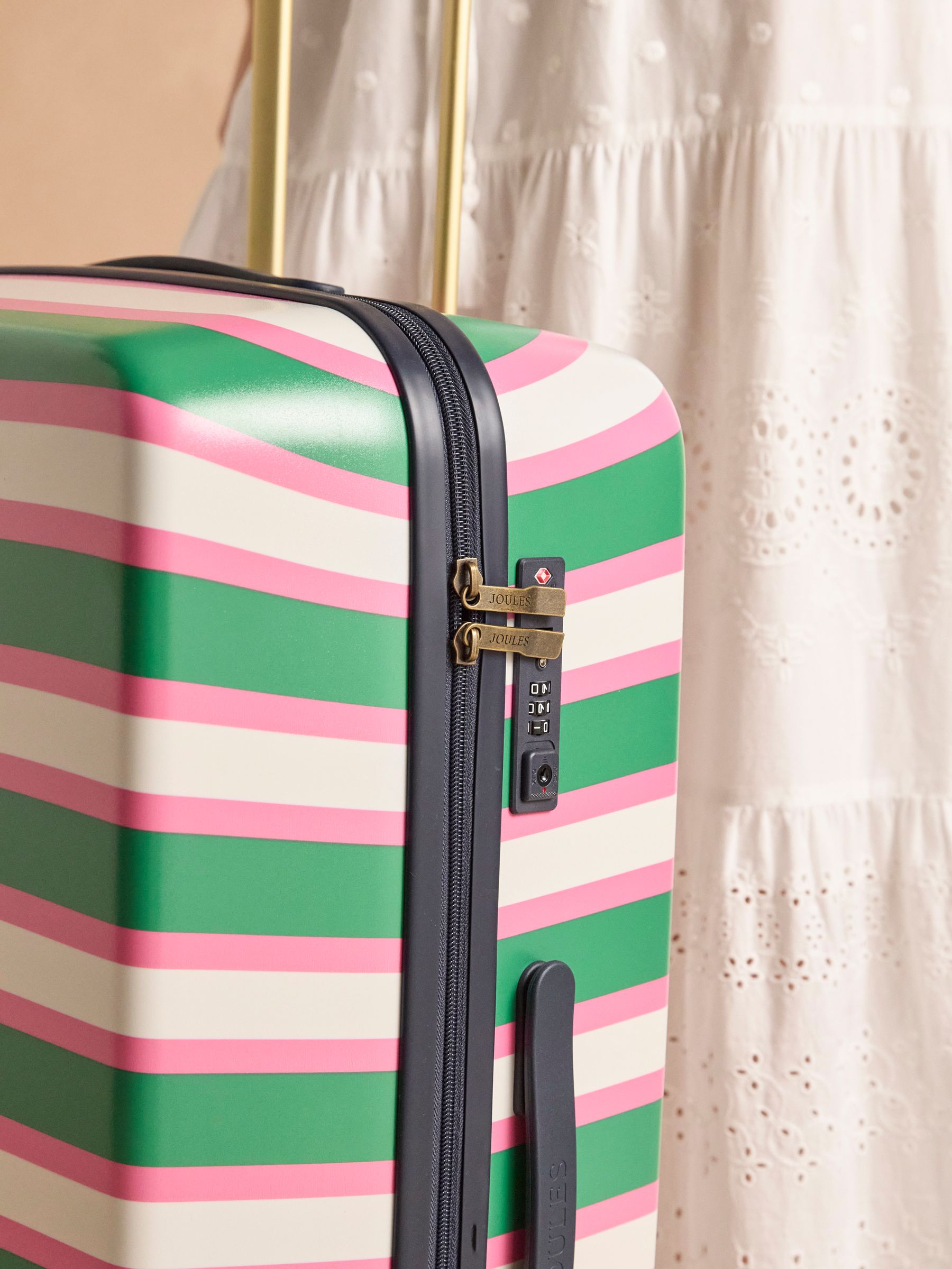 Resort Stripe Large Four Wheel Hard Shell Suitcase - Image 3 of 13