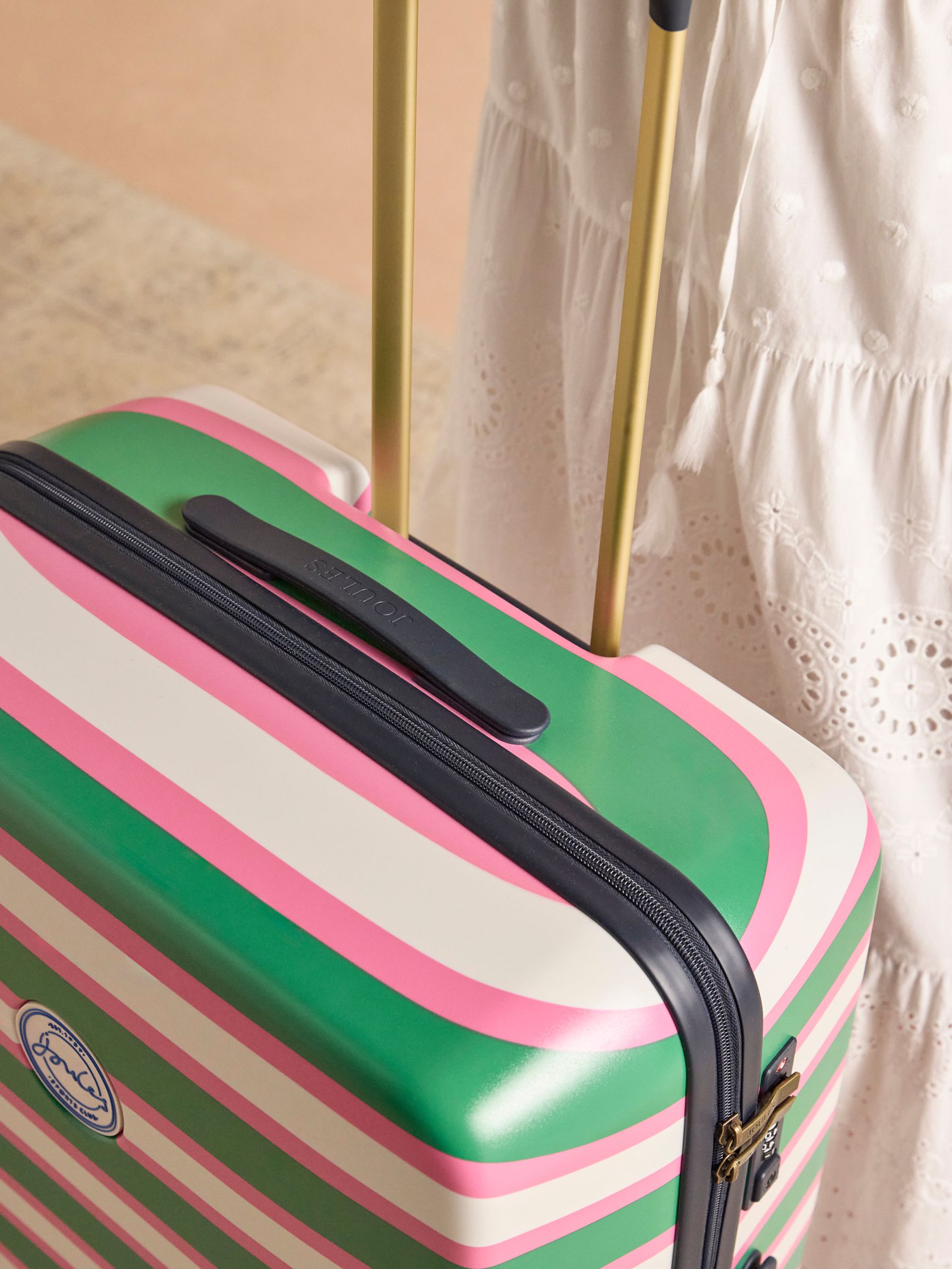 Resort Stripe Large Four Wheel Hard Shell Suitcase - Image 4 of 13