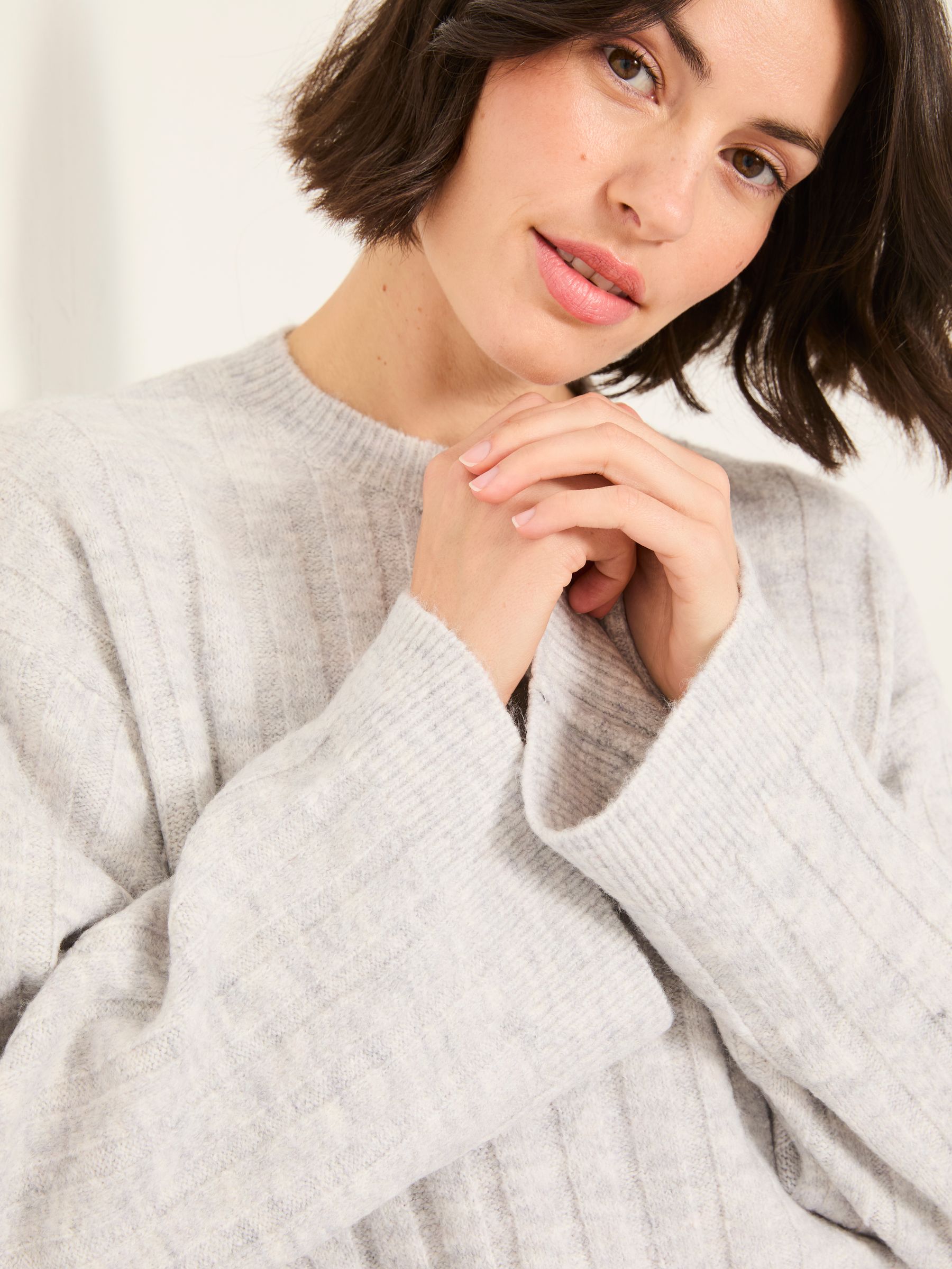 Grey Marl Knitted Lounge Jumper - Image 4 of 7