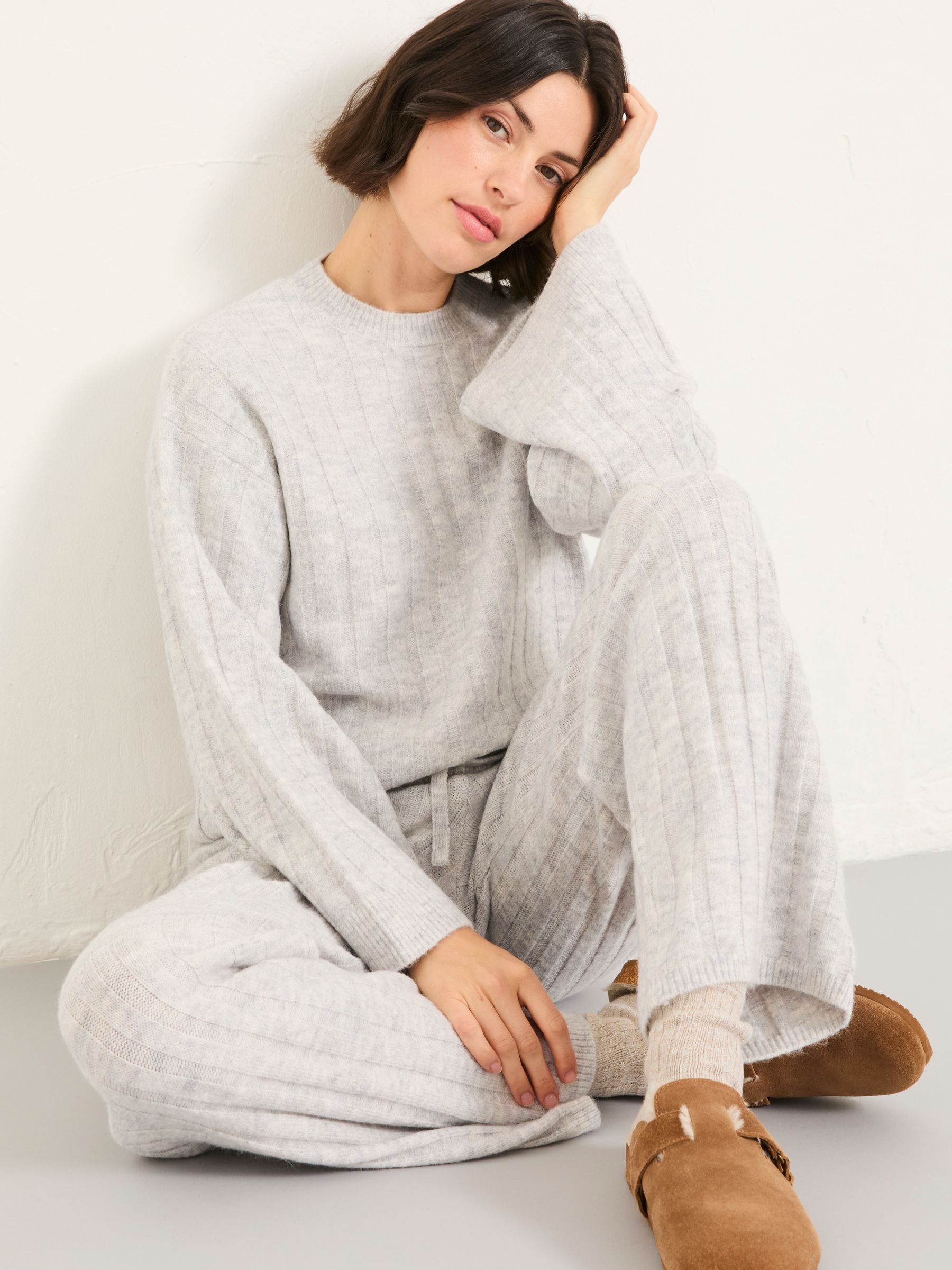 Grey Marl Knitted Lounge Jumper - Image 6 of 7