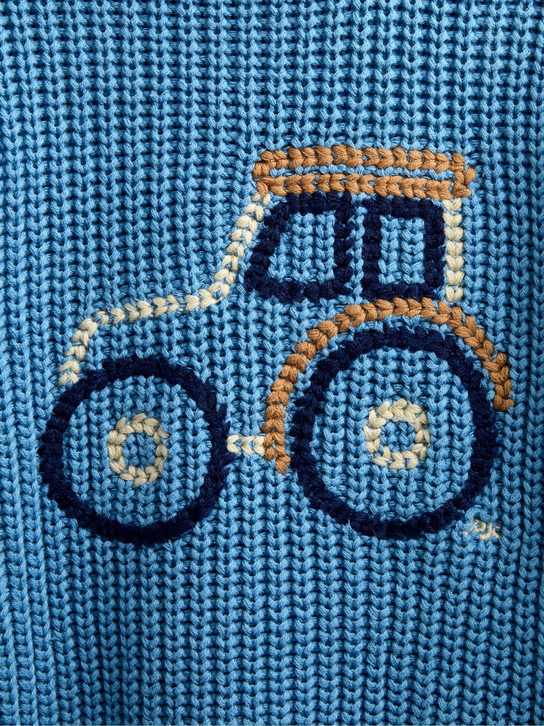 Blue Tractor Embroidered Jumper - Image 4 of 4