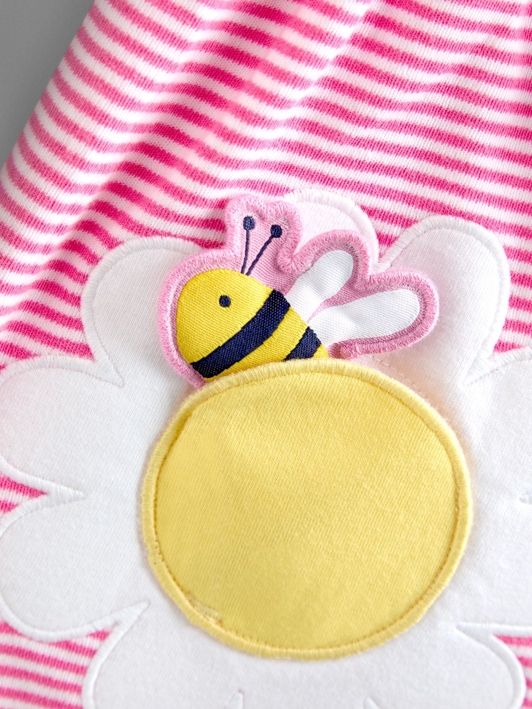 Pink Daisy Appliqué Button Front Dress - Image 4 of 5