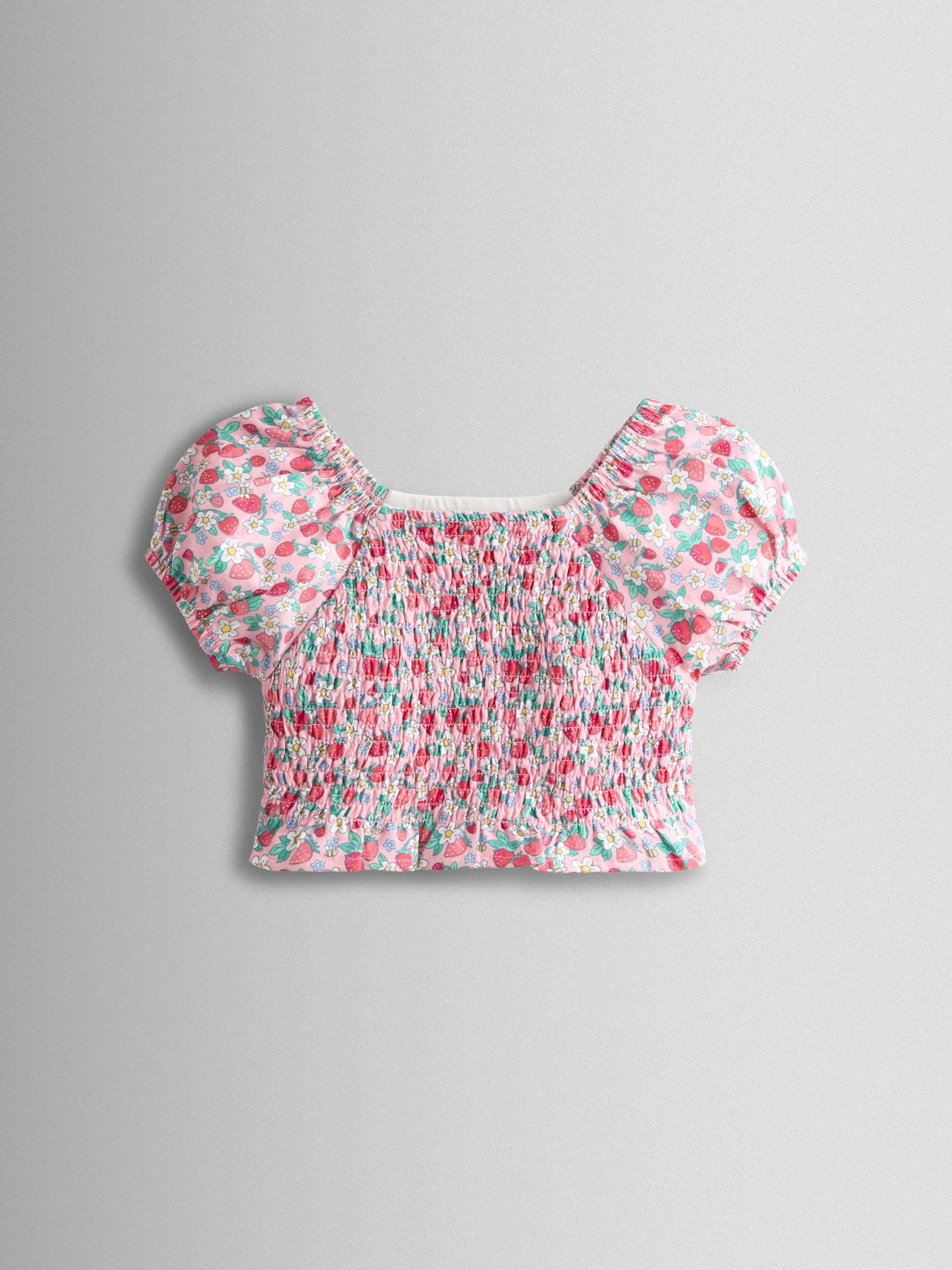 Pink Smocked Cap Sleeve Top & Skort Set - Image 2 of 7