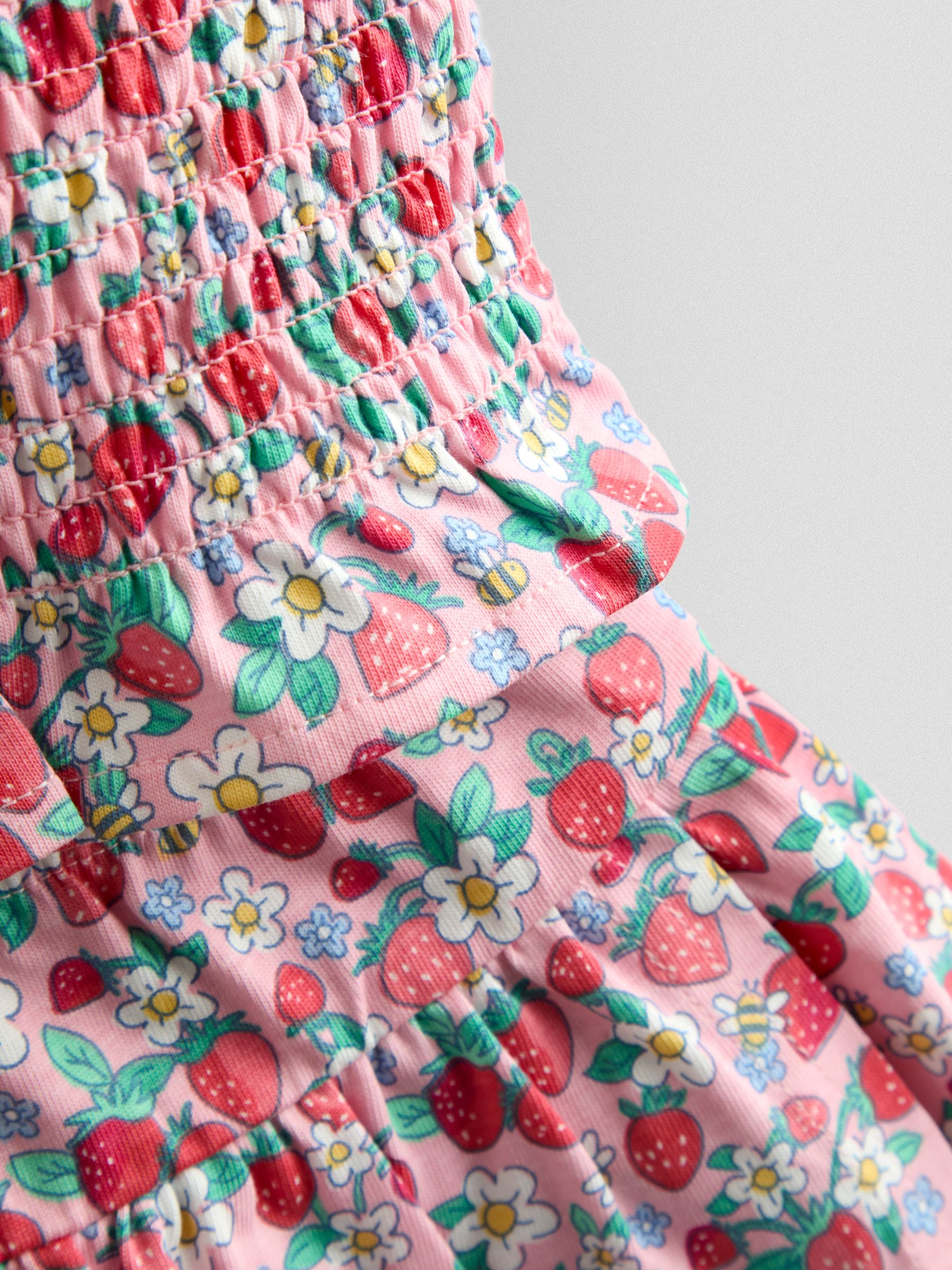 Pink Smocked Cap Sleeve Top & Skort Set - Image 6 of 7