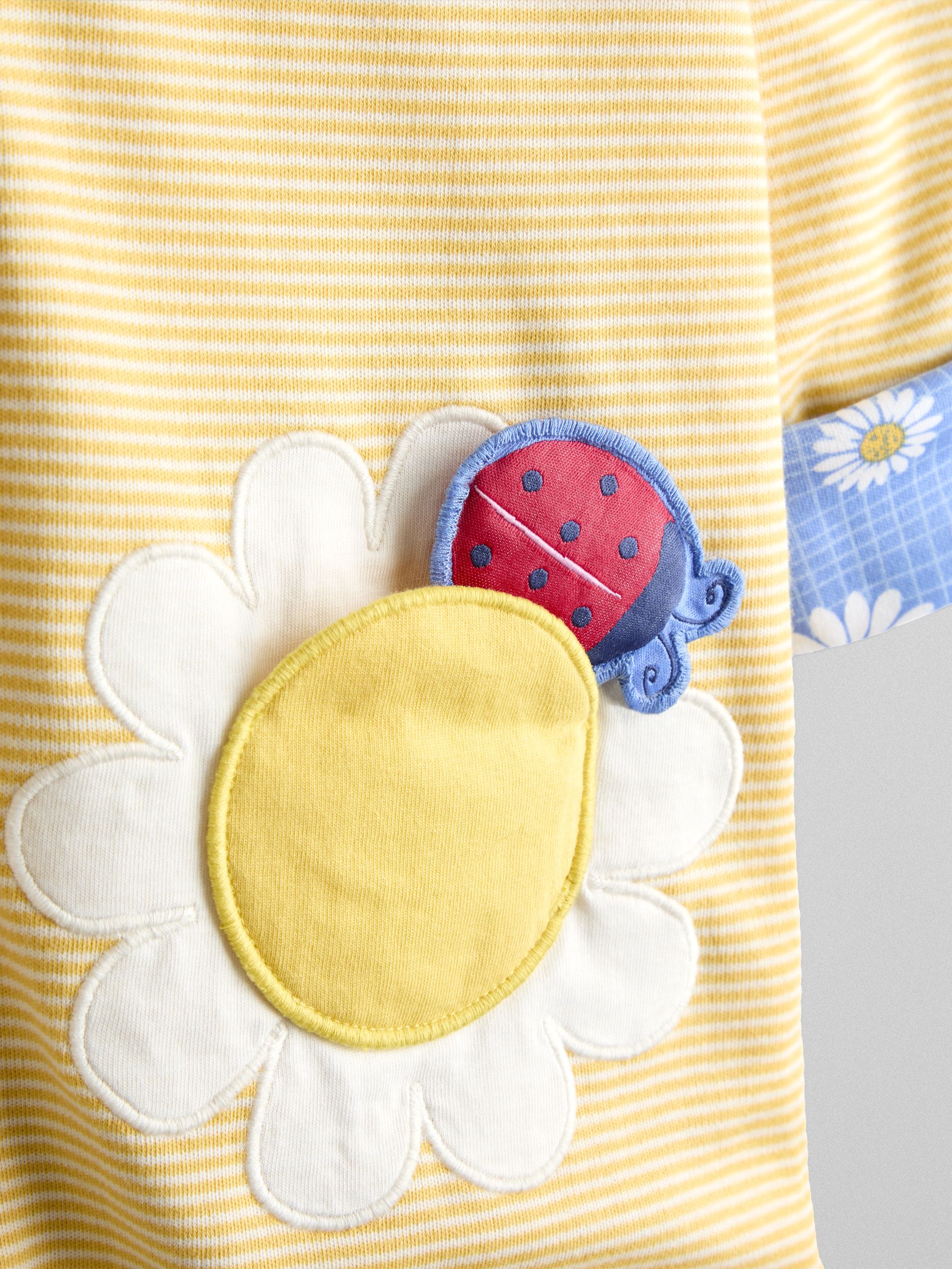 Yellow Daisy Pretty Appliqué Reversible Hoodie - Image 9 of 10