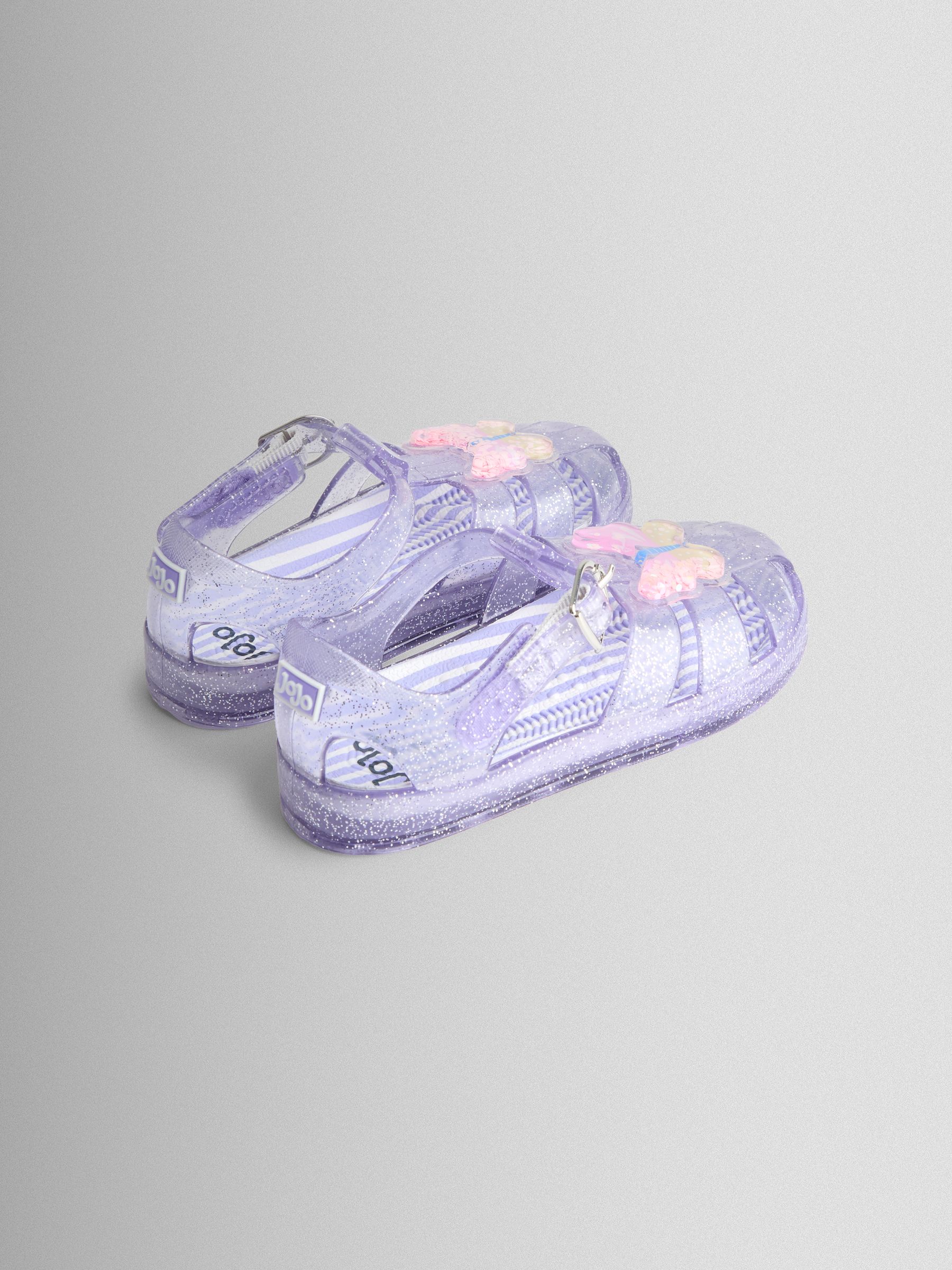Purple Butterfly 3D Jelly Sandals - Image 2 of 5 Purple Butterfly 3D Jelly Sandals - Image 2 of 5