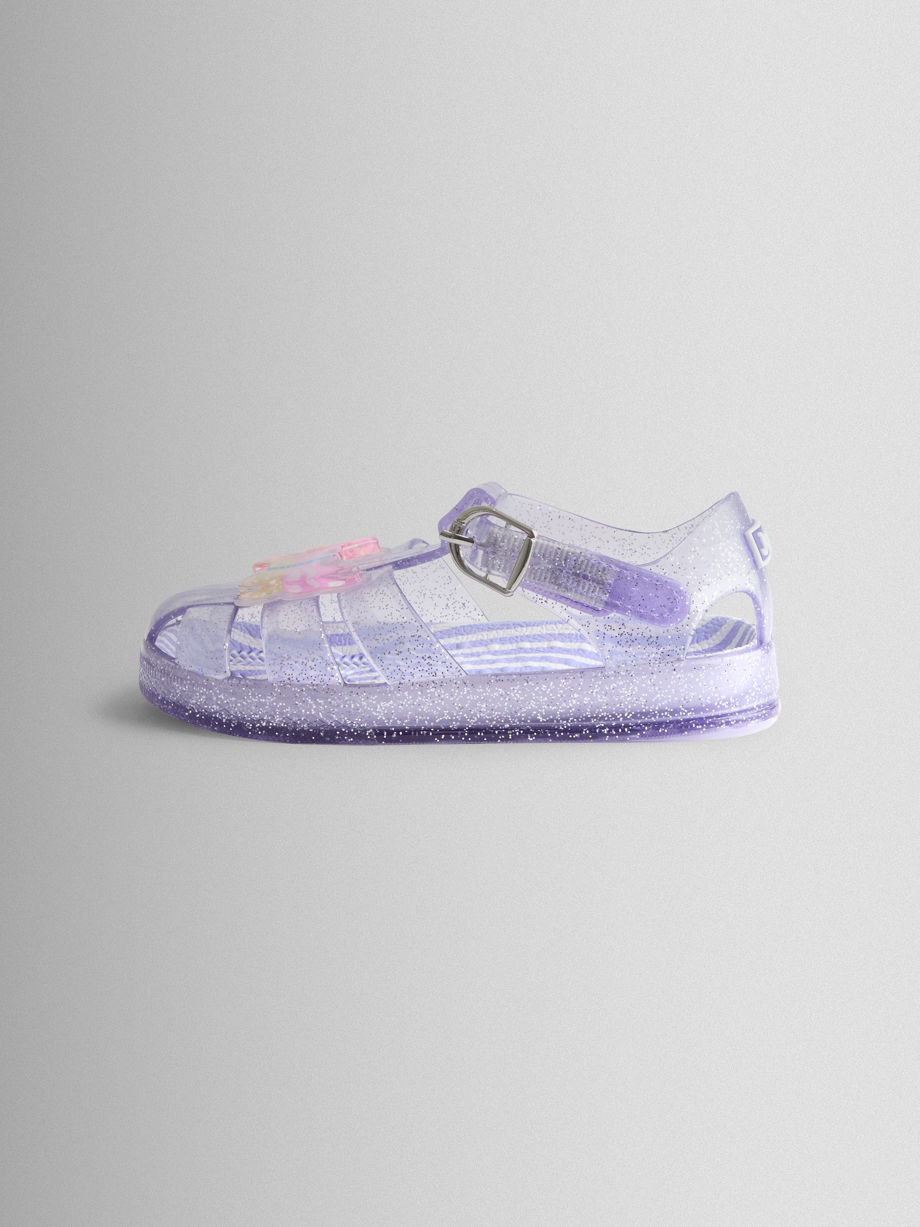 Purple Butterfly 3D Jelly Sandals - Image 4 of 5