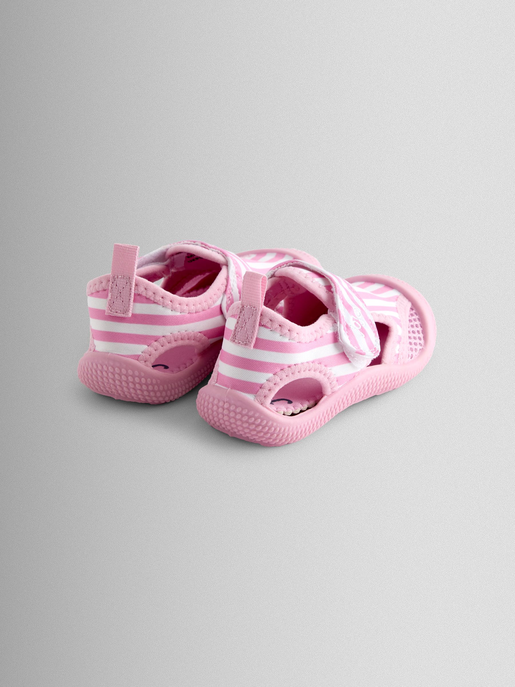 Pink Wide Stripe Beach And Swim Sandals - Image 2 of 4
