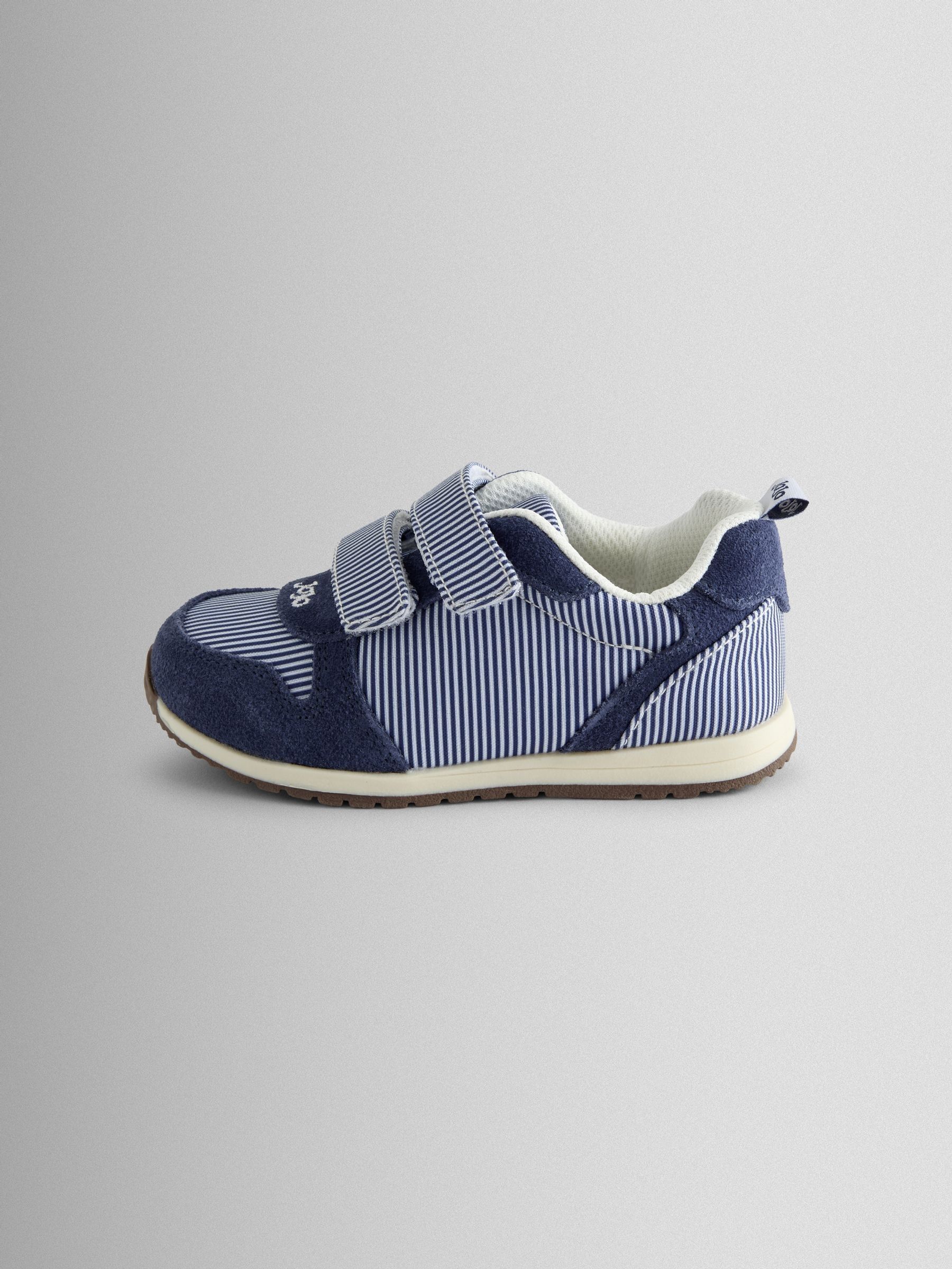 Navy Stripe Riptape Trainer - Image 2 of 4 Navy Stripe Riptape Trainer - Image 2 of 4