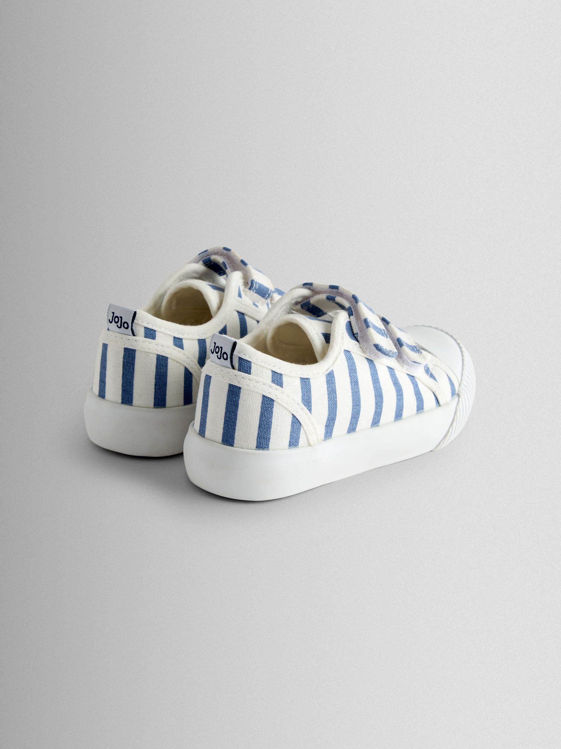 Navy Stripe Double Strap Canvas Pumps - Image 2 of 4