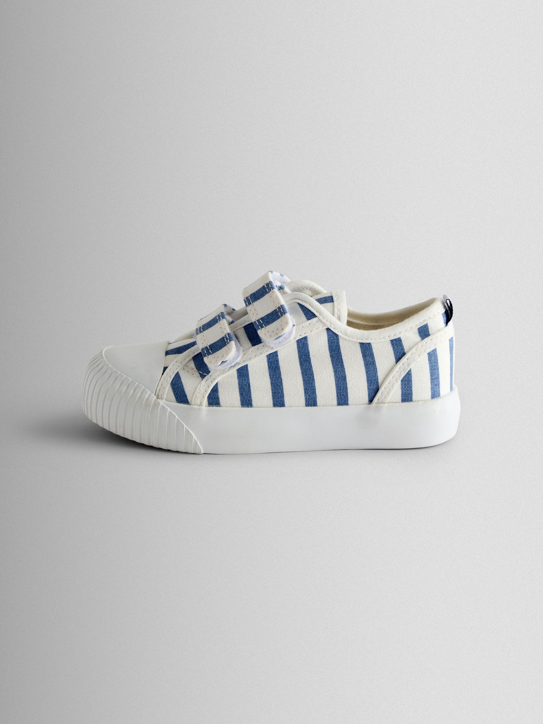 Navy Stripe Double Strap Canvas Pumps - Image 4 of 4
